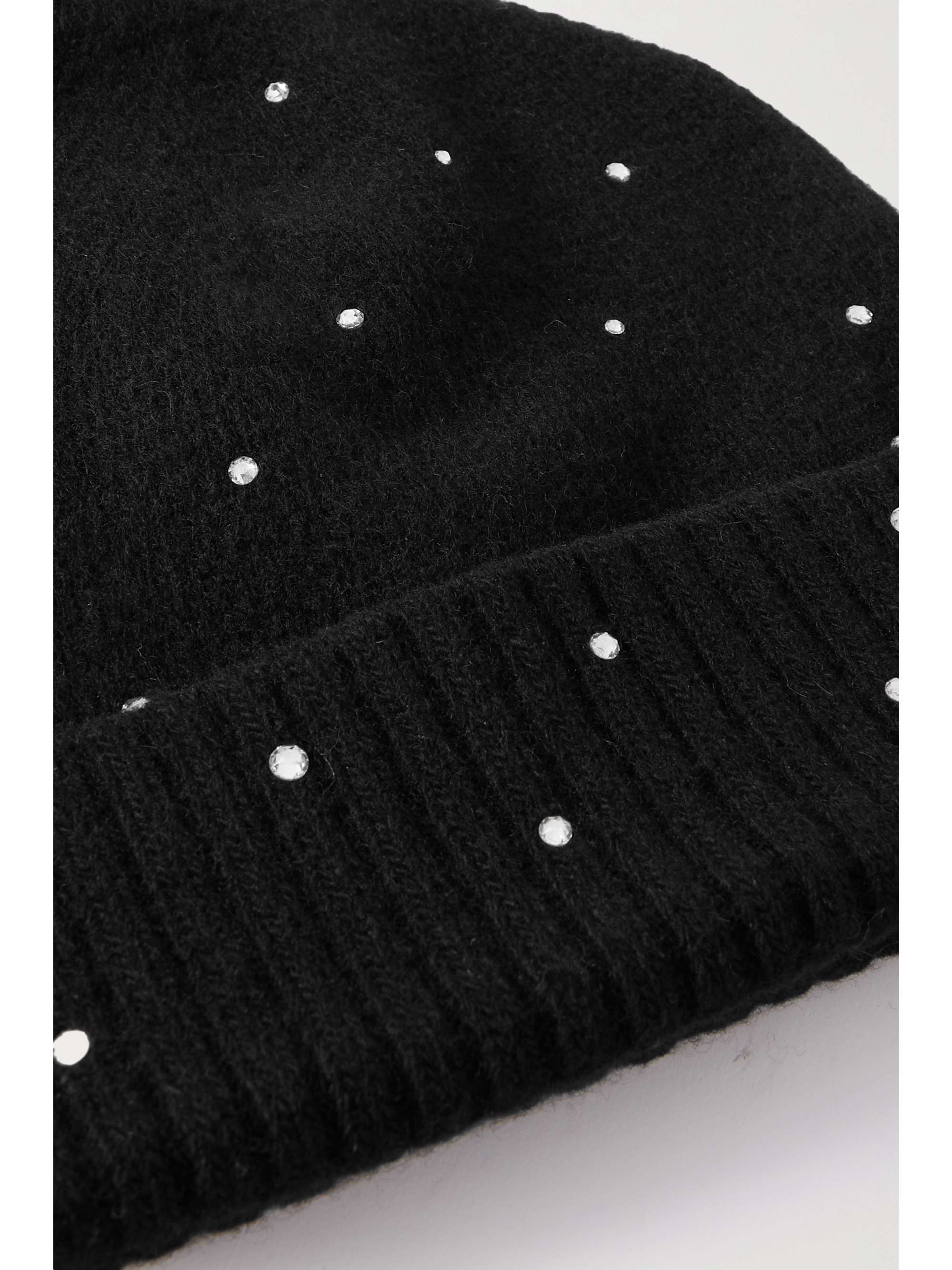 PORTOLANO Crystal-embellished cashmere gloves and beanie set