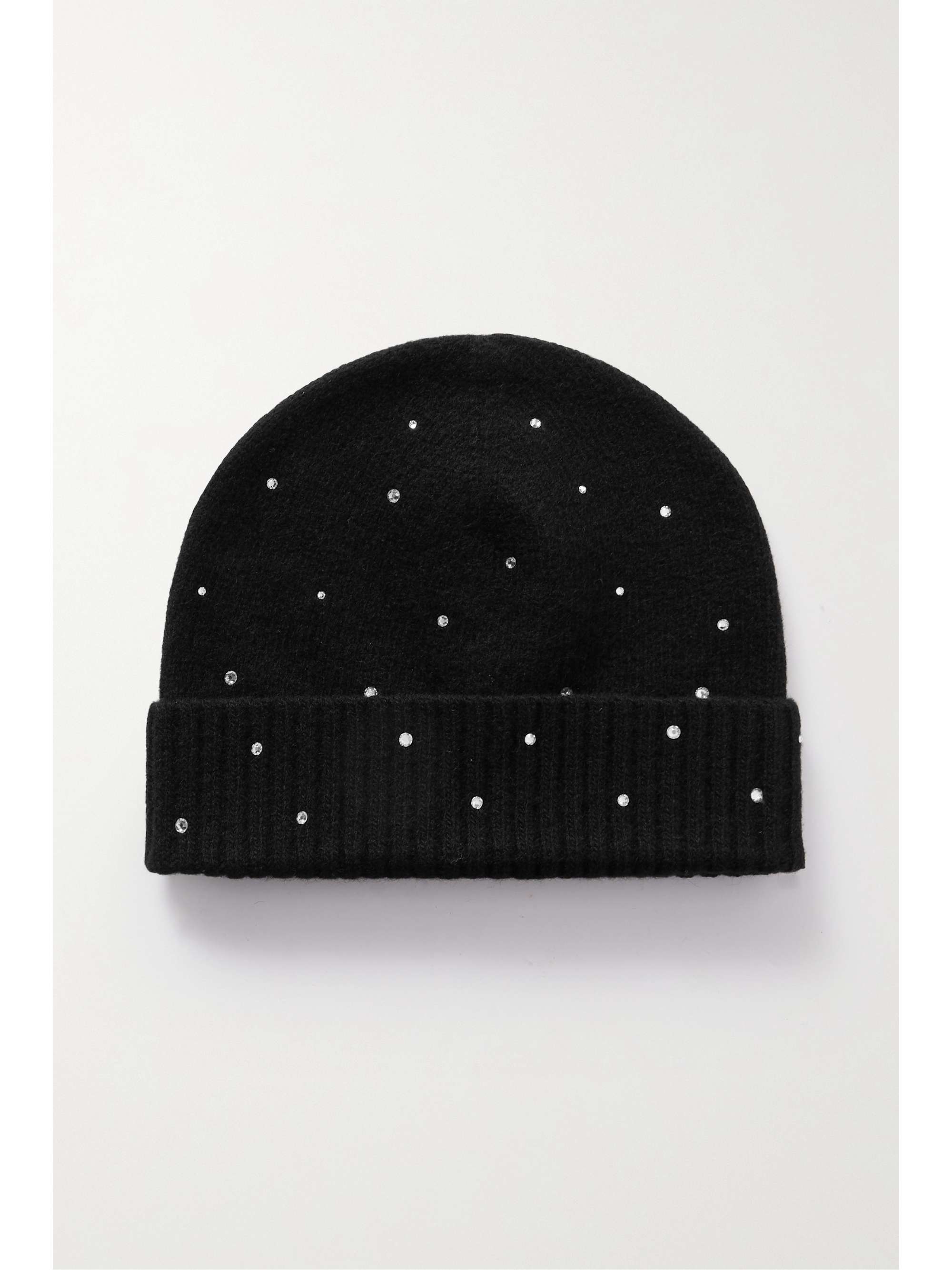PORTOLANO Crystal-embellished cashmere gloves and beanie set