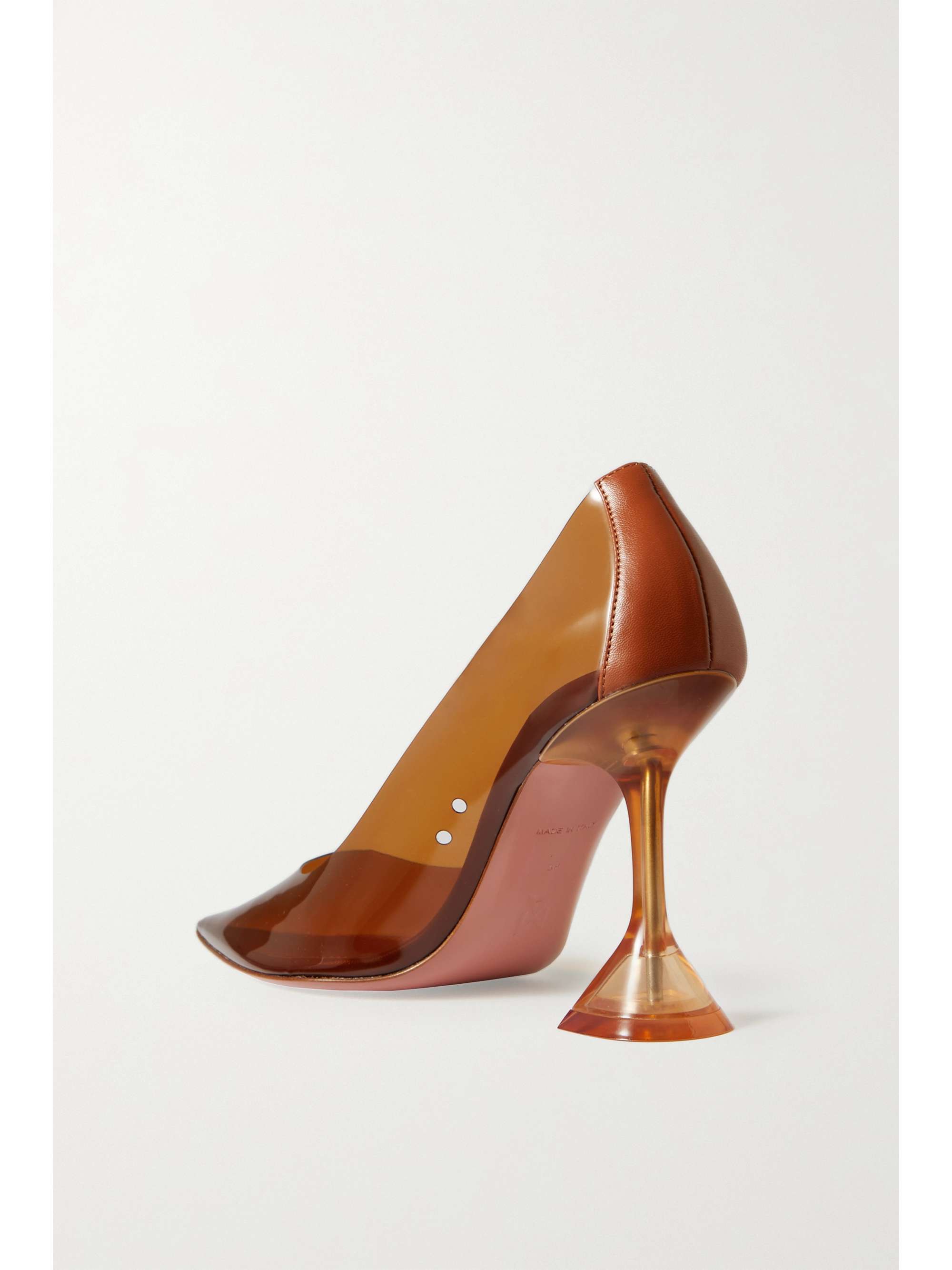AMINA MUADDI Ami PVC and metallic leather pumps