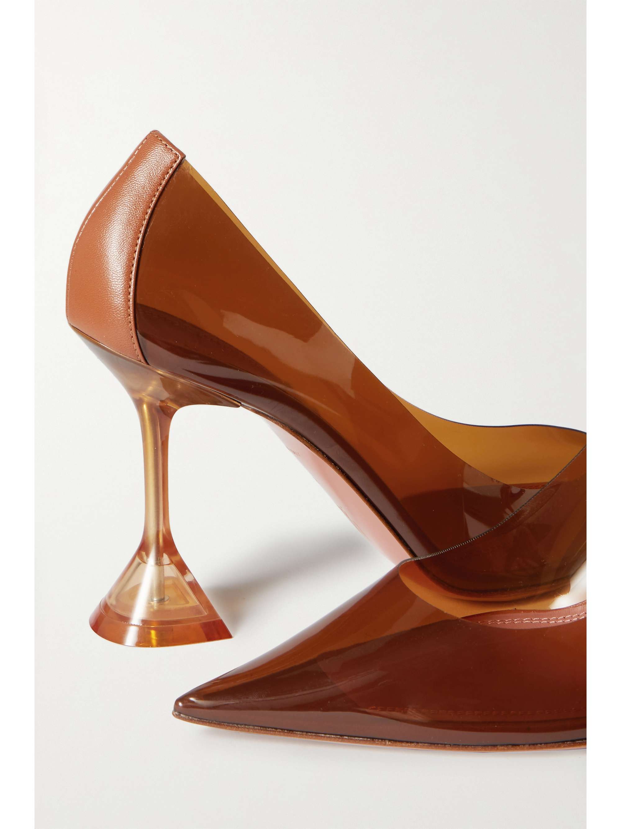 AMINA MUADDI Ami PVC and metallic leather pumps