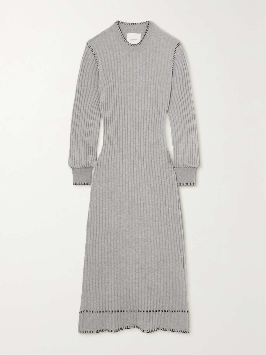net-a-porter.com | Nette whipstitched ribbed cashmere midi dress