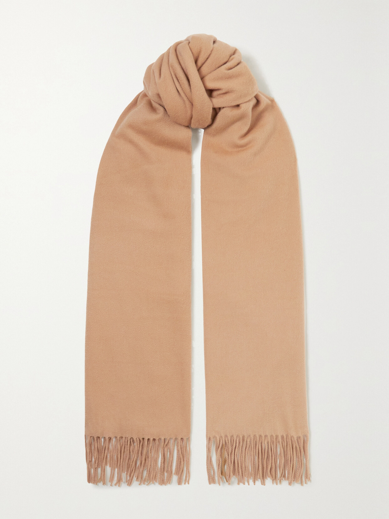 Arch4 - Natasha Fringed Cashmere Scarf - Brown