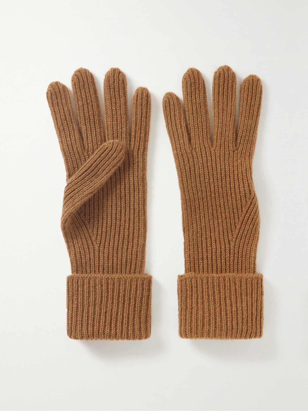 Arch4 - + Net Sustain Julian Ribbed Cashmere Gloves - Brown