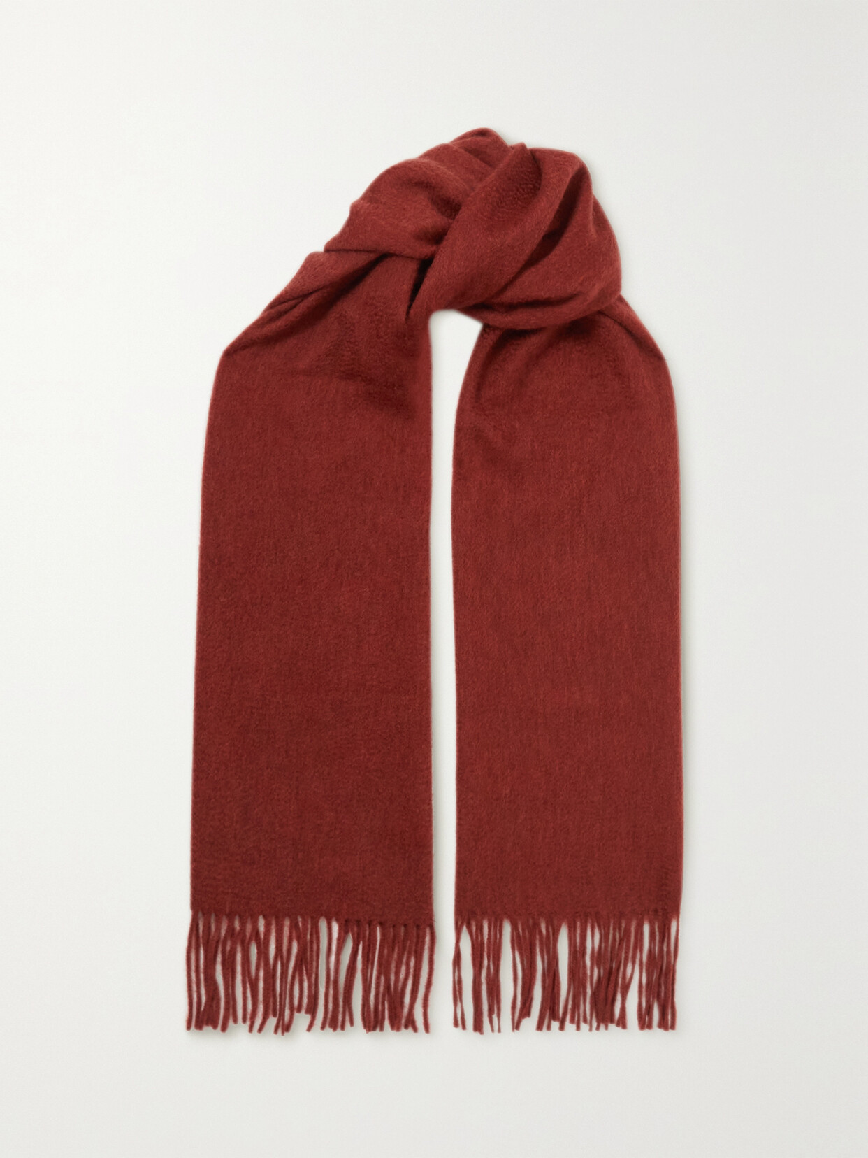 Arch4 - Gift Fringed Cashmere Scarf - Brown