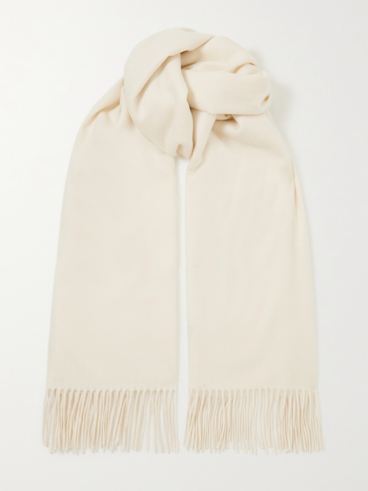 Arch4 Natasha Fringed Cashmere Blanket In Ivory