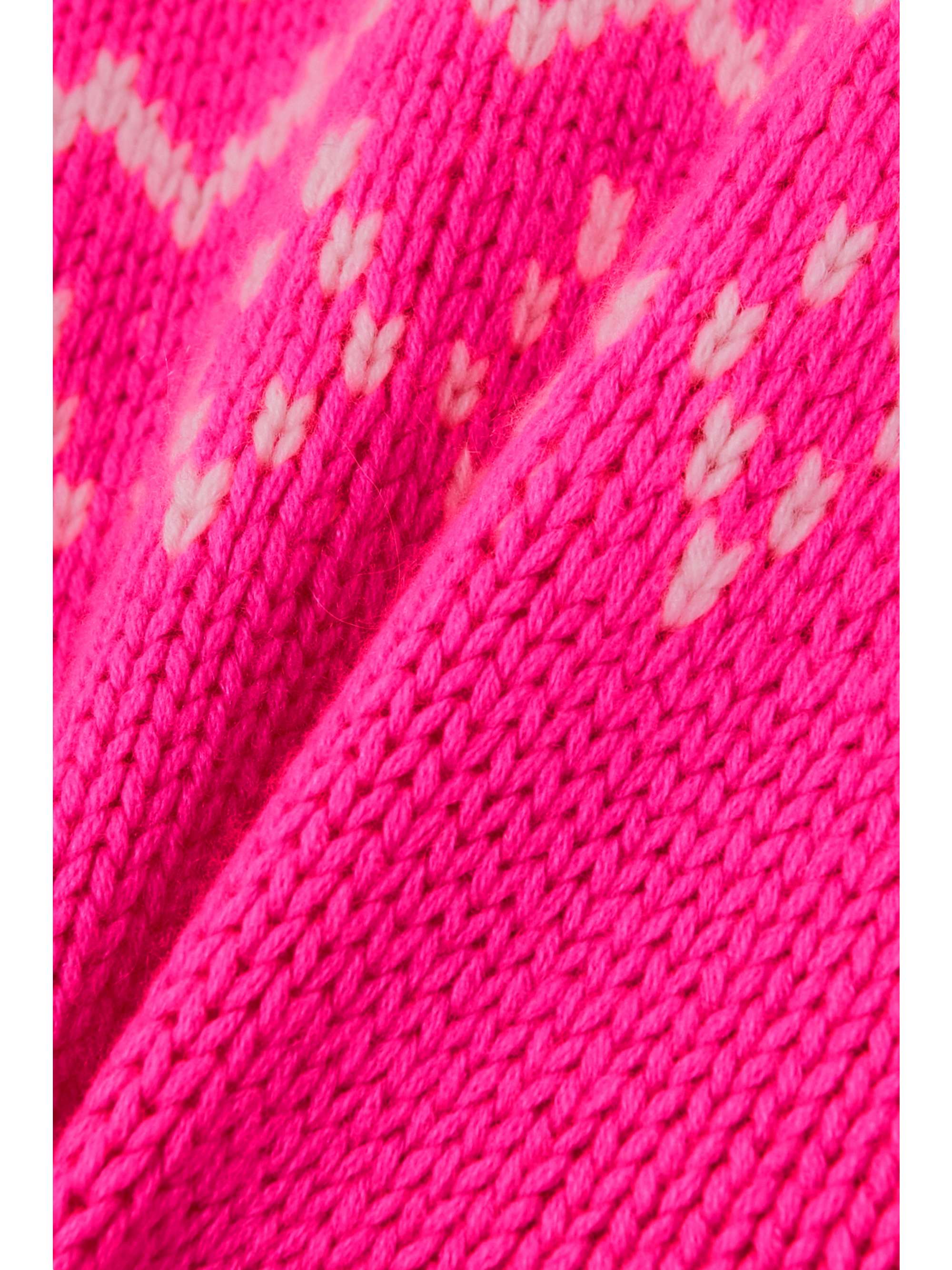 LISA YANG Nina Fair Isle neon cashmere turtleneck sweater