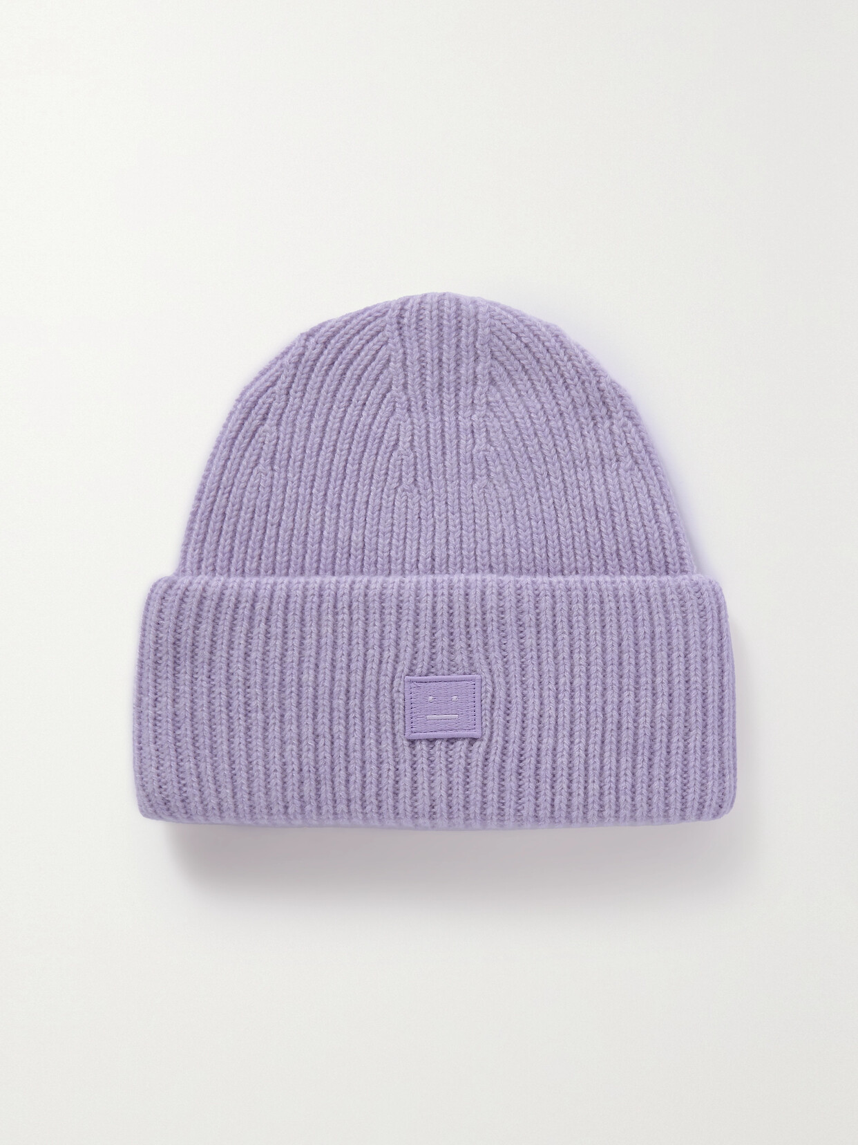 ACNE STUDIOS PANA APPLIQUÉD RIBBED WOOL BEANIE