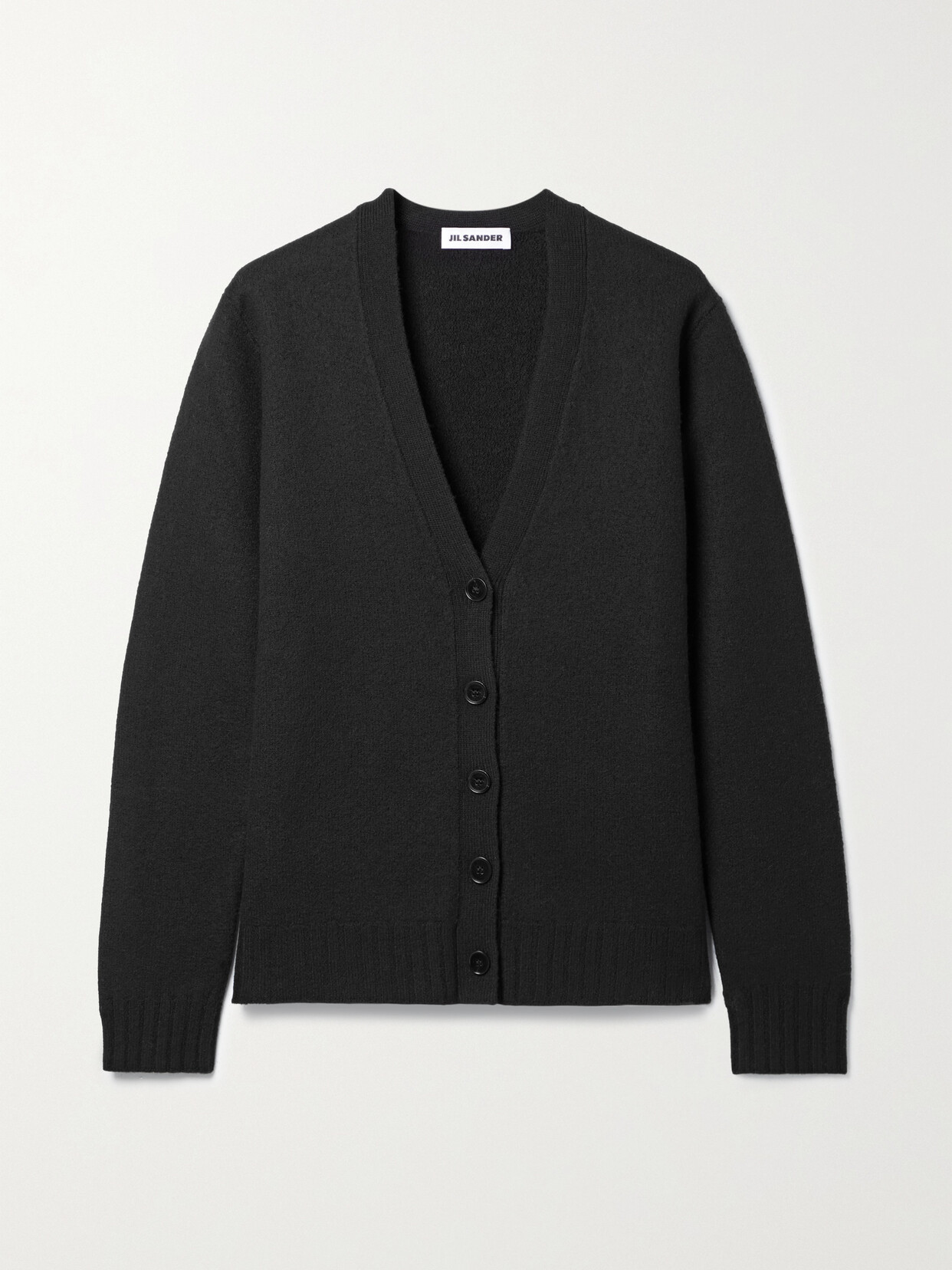 Jil Sander - Boiled Merino Wool Cardigan - Black