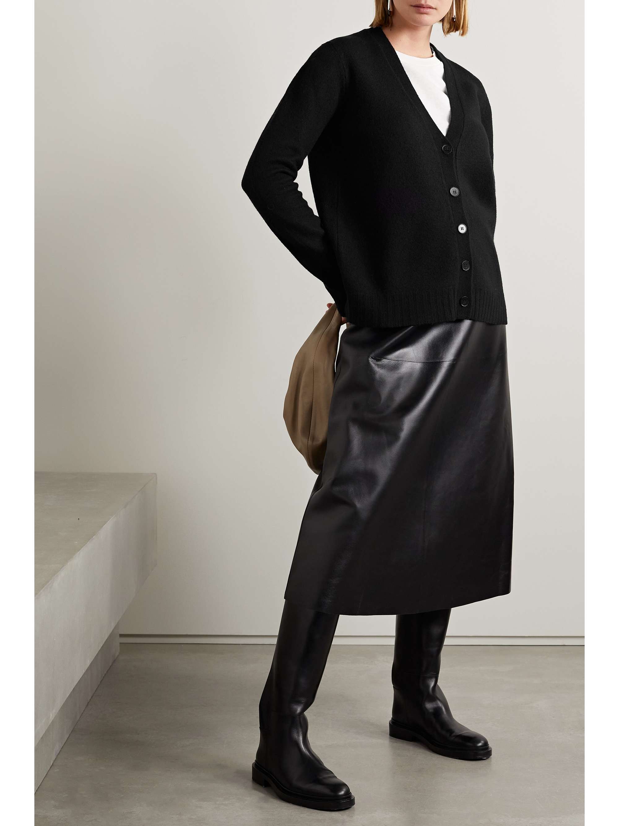 JIL SANDER Boiled merino wool cardigan
