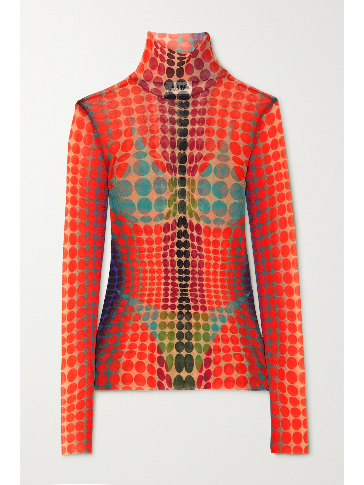 Jean Paul Gaultier Orange Dots Turtleneck In Orange