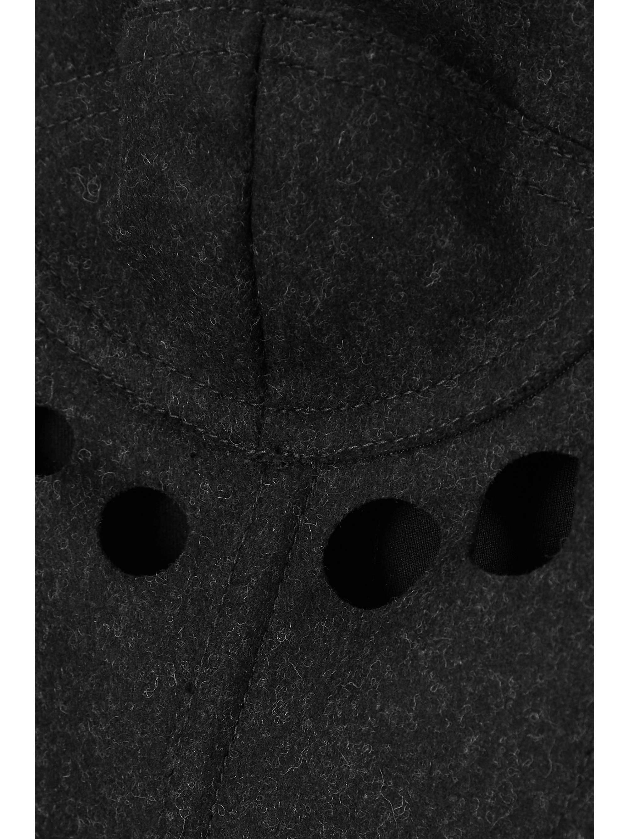 JEAN PAUL GAULTIER Cutout wool-blend felt bustier top