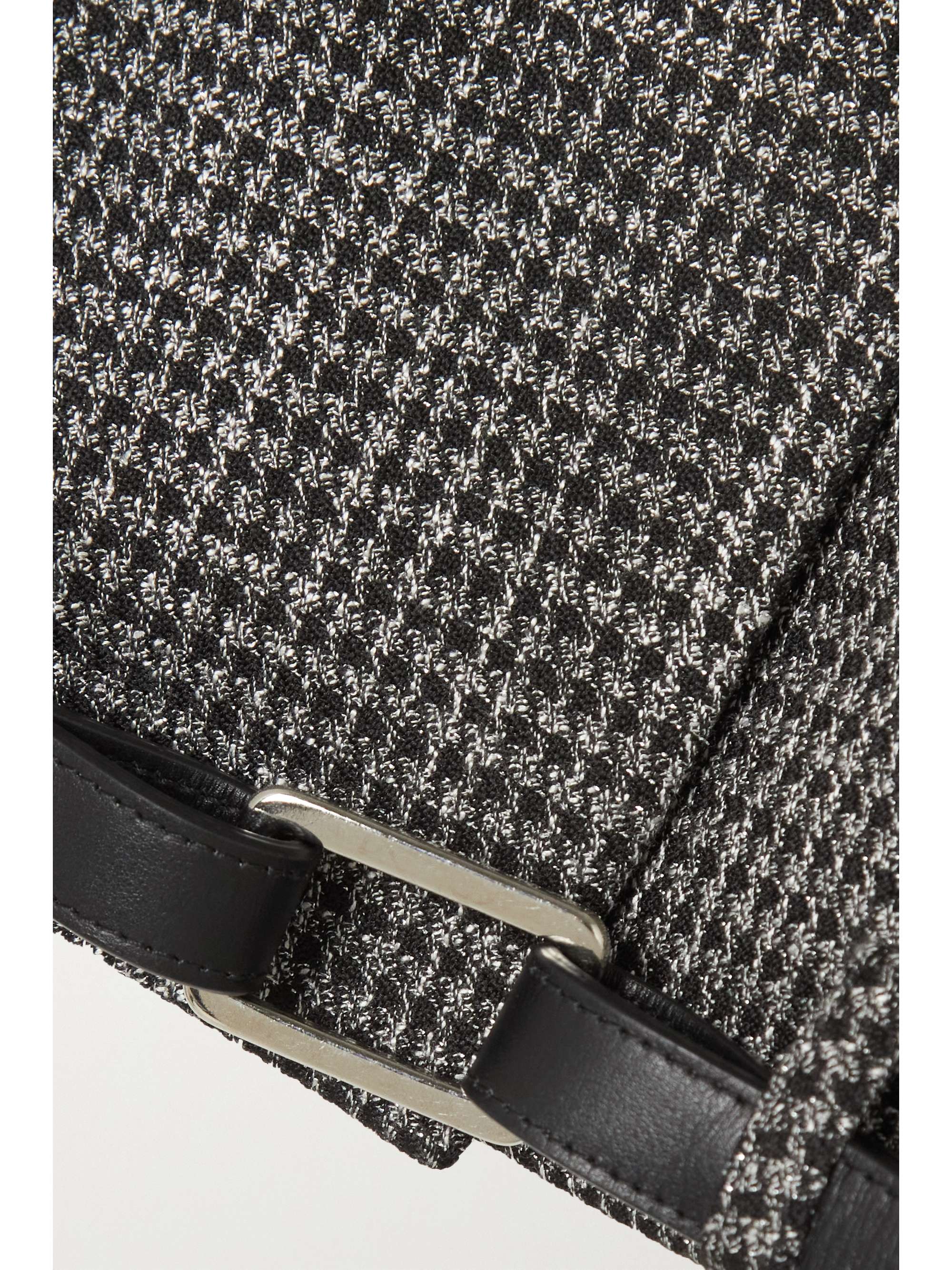 COPERNI Belted cropped checked metallic tweed jacket