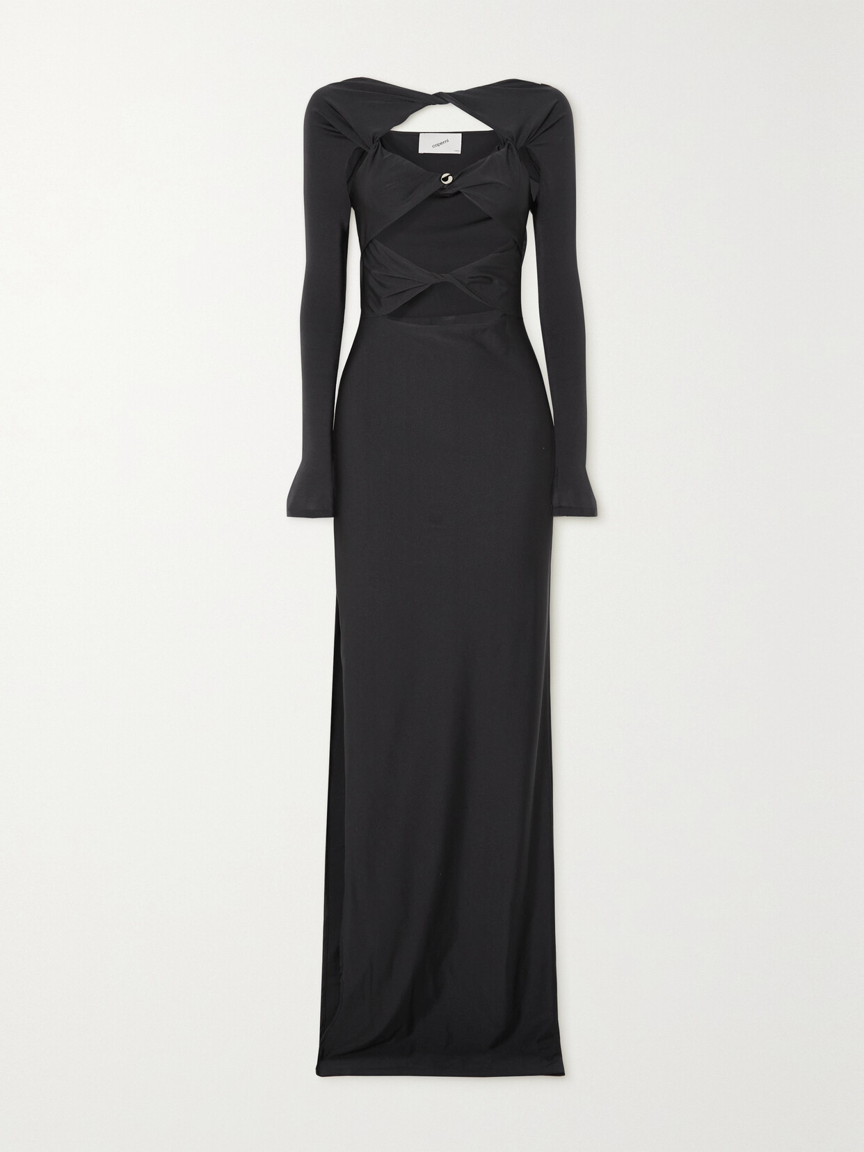 Coperni - Embellished Cutout Stretch-jersey Maxi Dress - Black