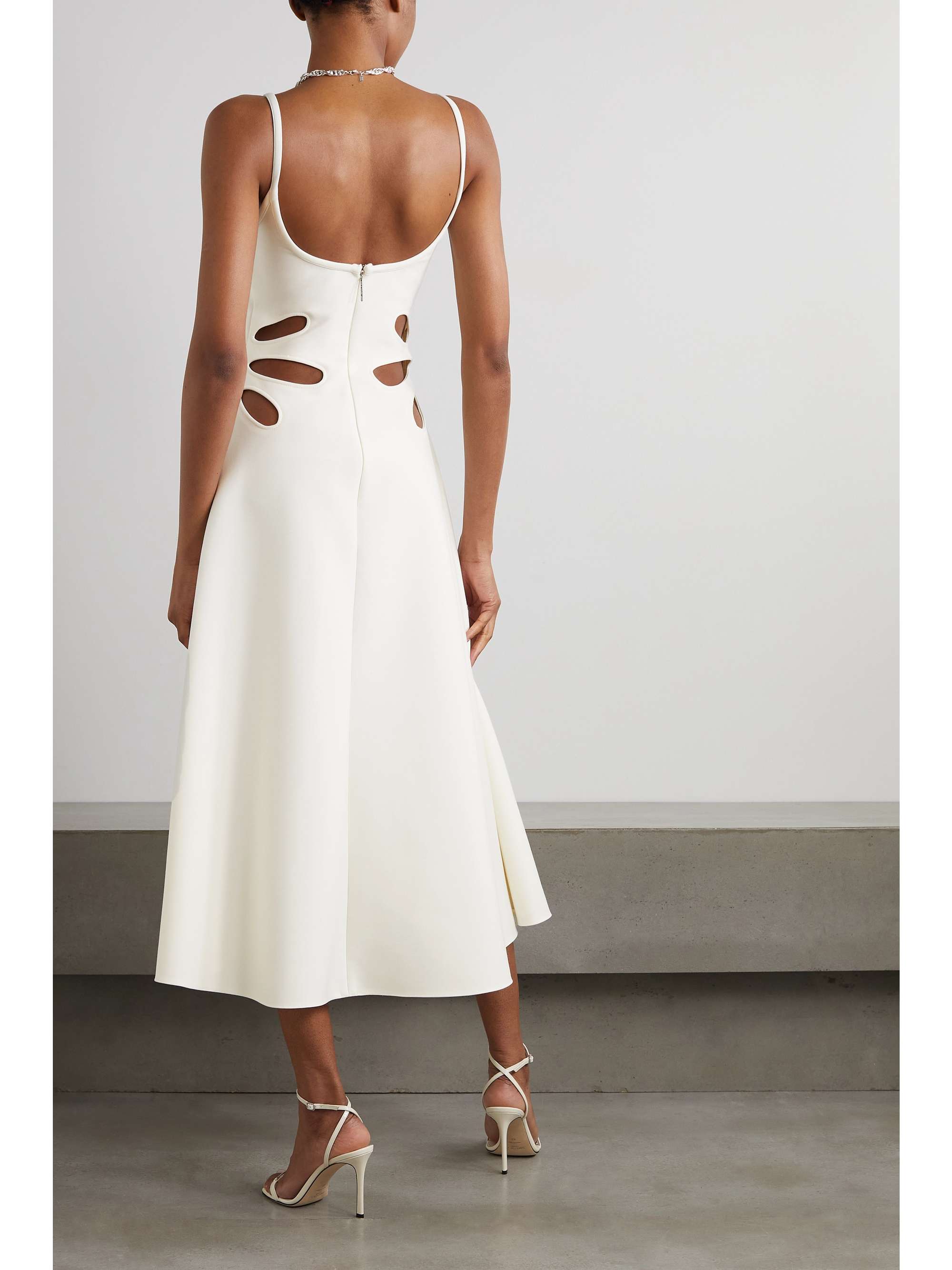 CHRISTOPHER KANE Cutout twill midi dress