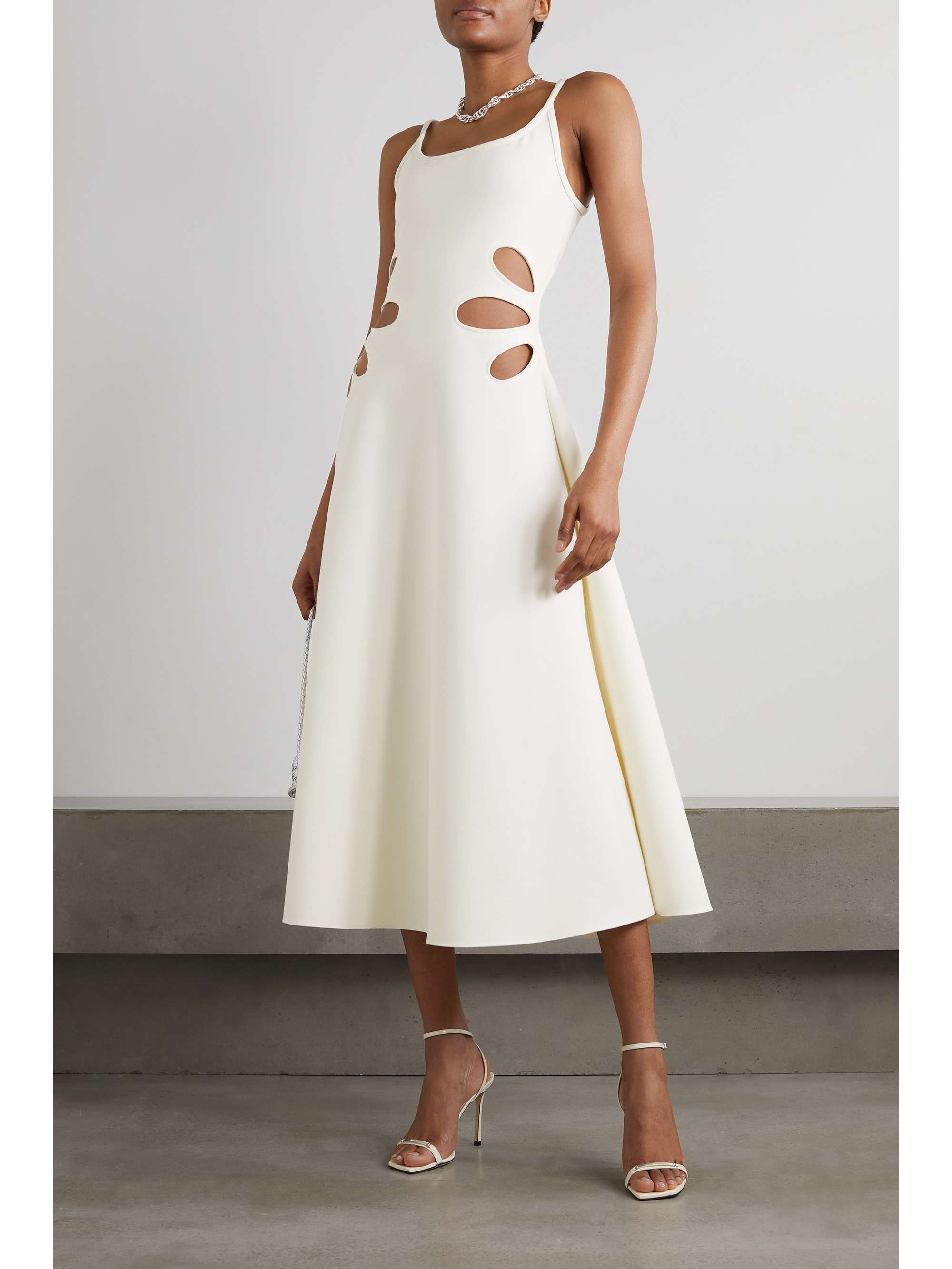 CHRISTOPHER KANE Cutout twill midi dress