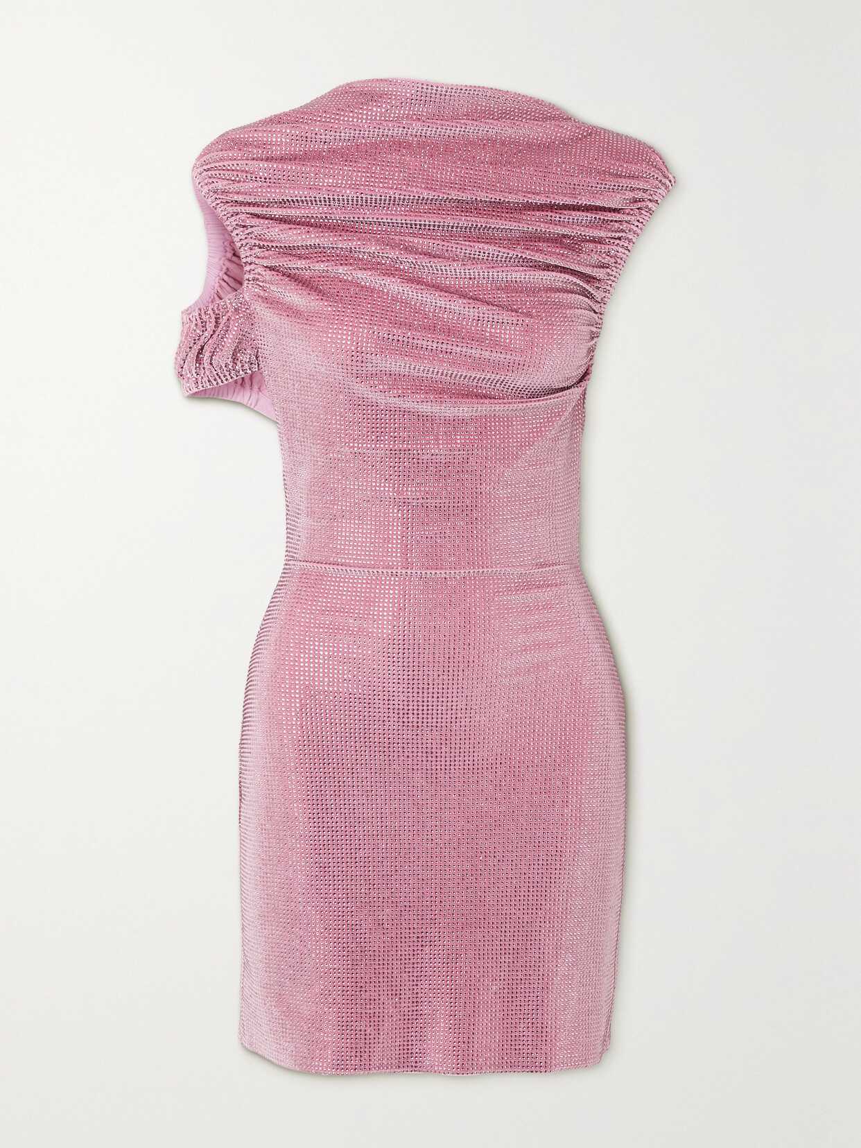 Christopher Kane - Bubblegum Cutout Crystal-embellished Velvet Mini Dress - Pink