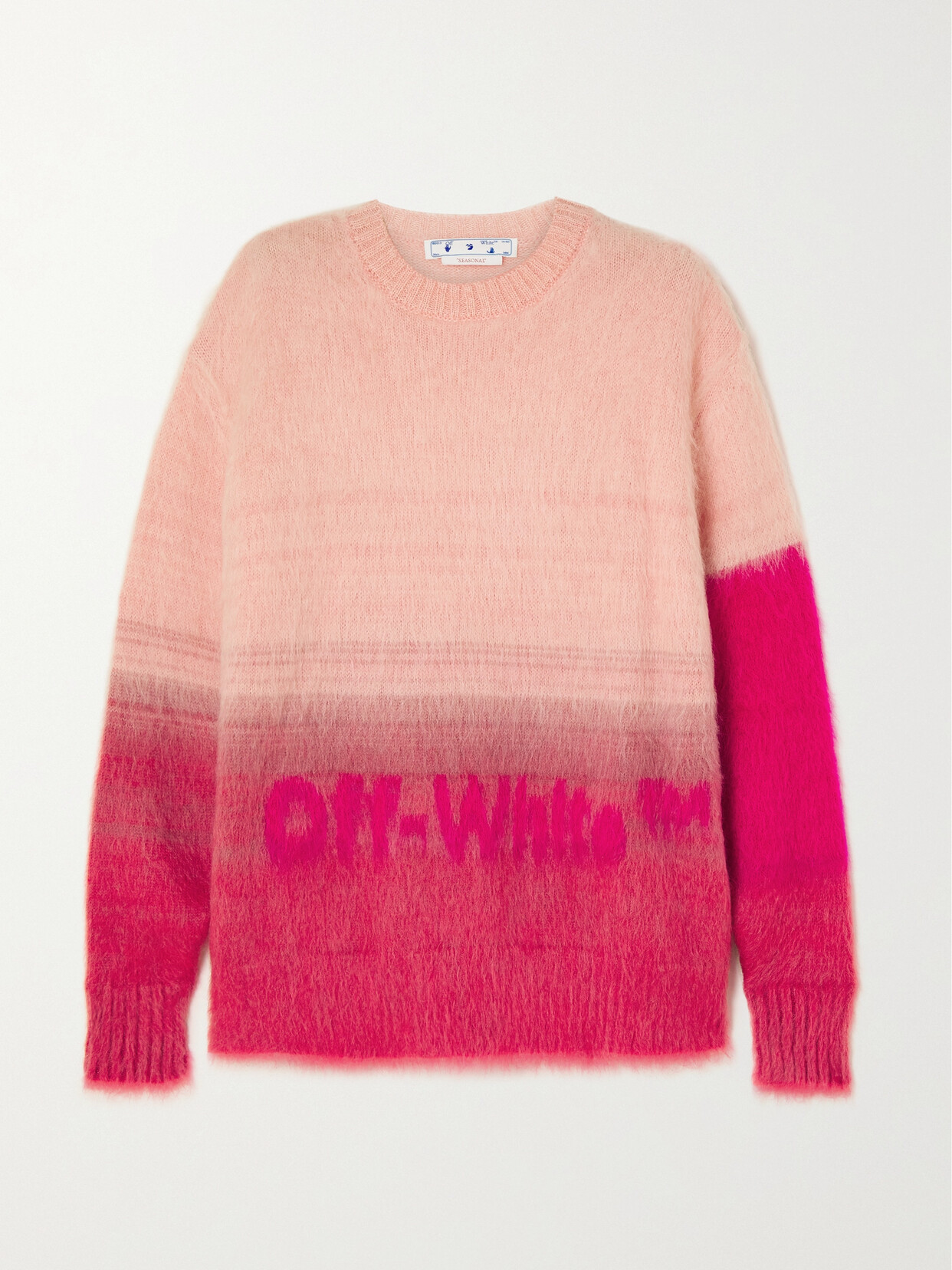 Off-White - Ombré Mohair-blend Sweater - Pink