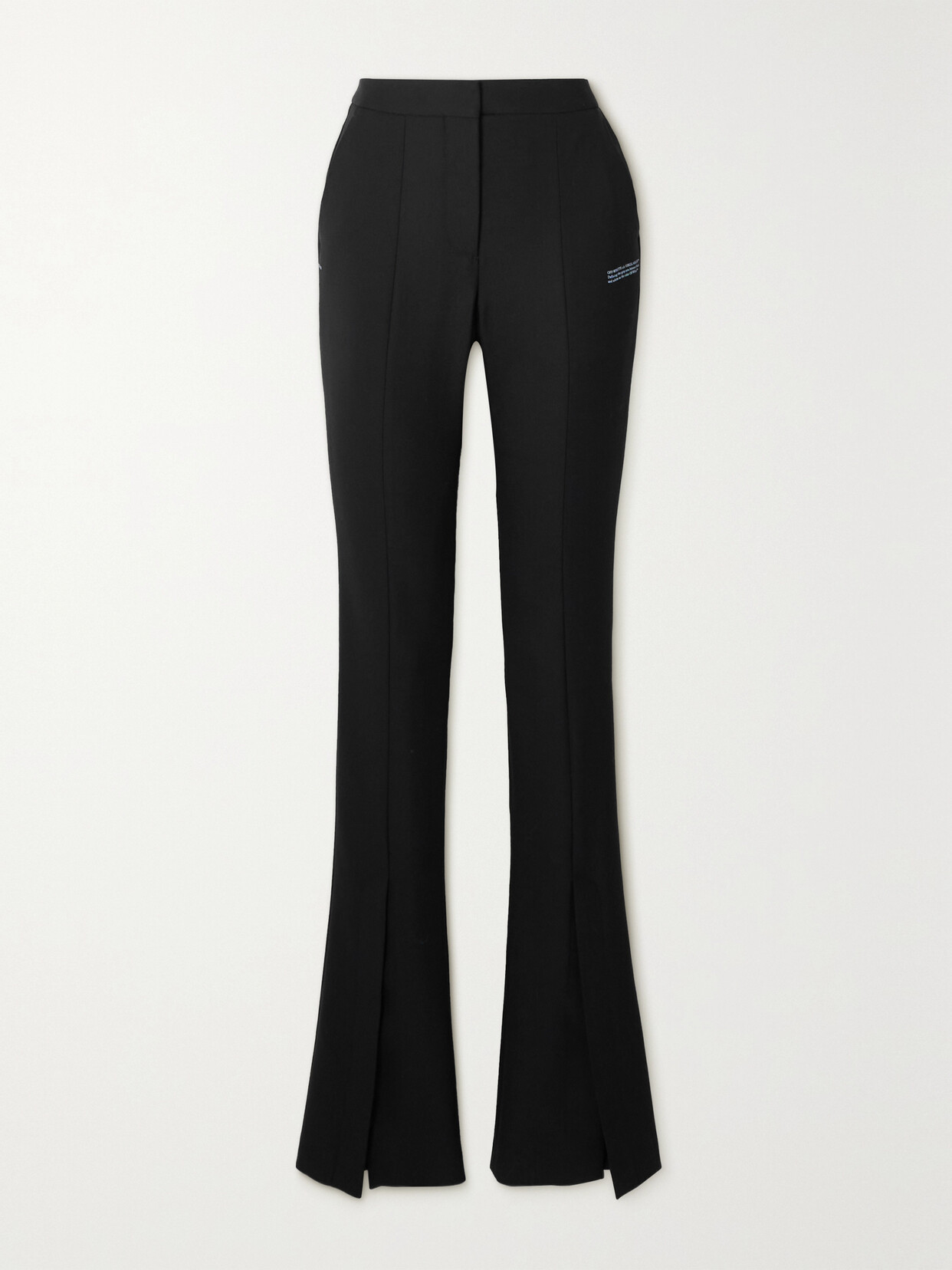 Shop Off-white Corporate Printed Twill Skinny Pants In Black