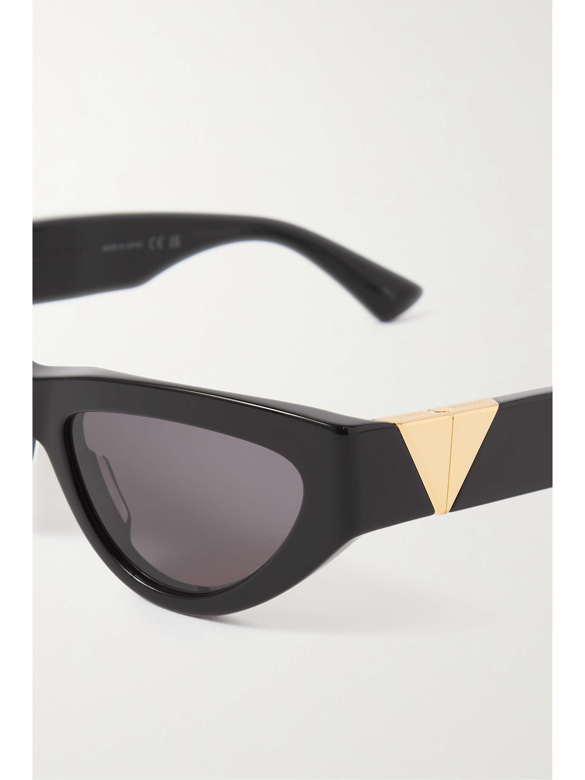 BOTTEGA VENETA EYEWEAR Triangle cat-eye acetate sunglasses