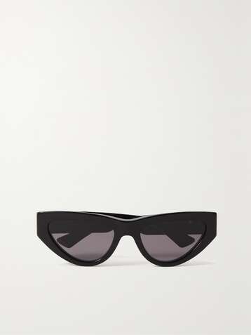 Bottega Veneta Eyewear Cat-Eye Croc-effect Sunglasses - Green