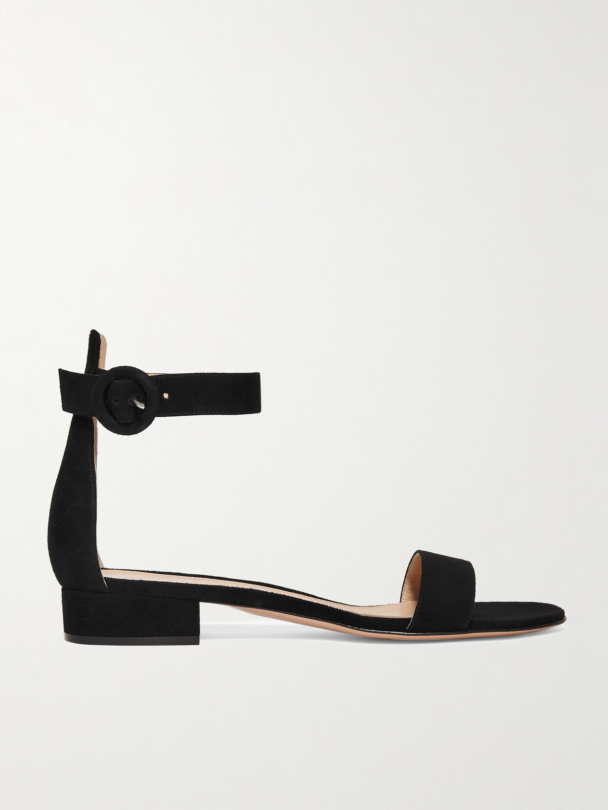 Gianvito Rossi Versilia 20 Suede Sandals In Black