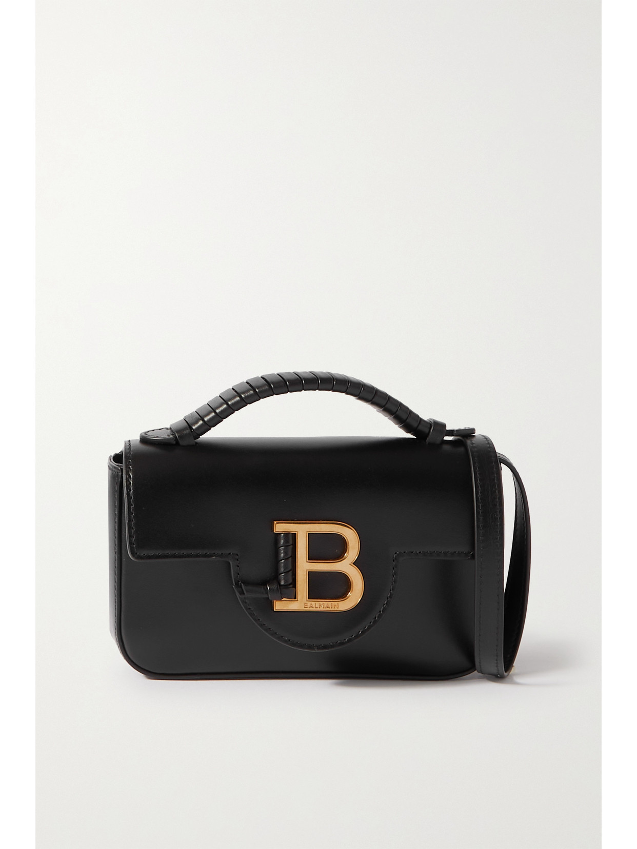 Balmain - B-buzz Mini Embellished Leather Shoulder Bag - Black