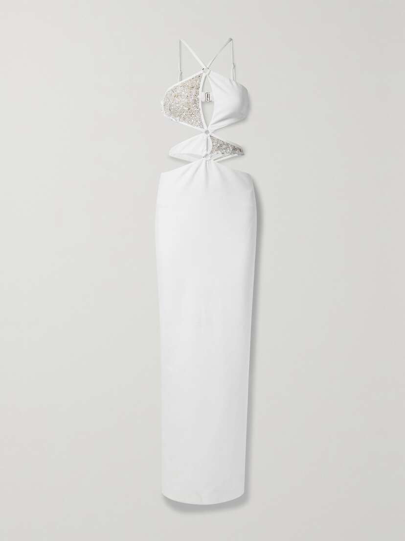 PatBo Asterisk Cutout Stretch-knit Maxi Dress