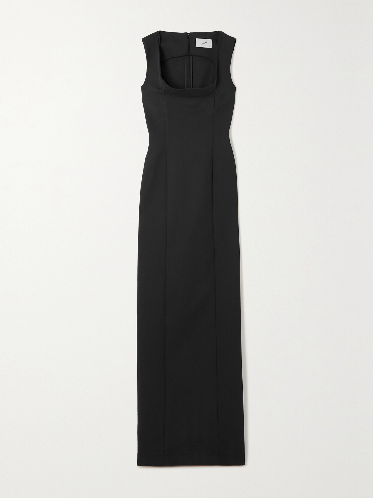 Coperni - Paneled Crepe Maxi Dress - Black