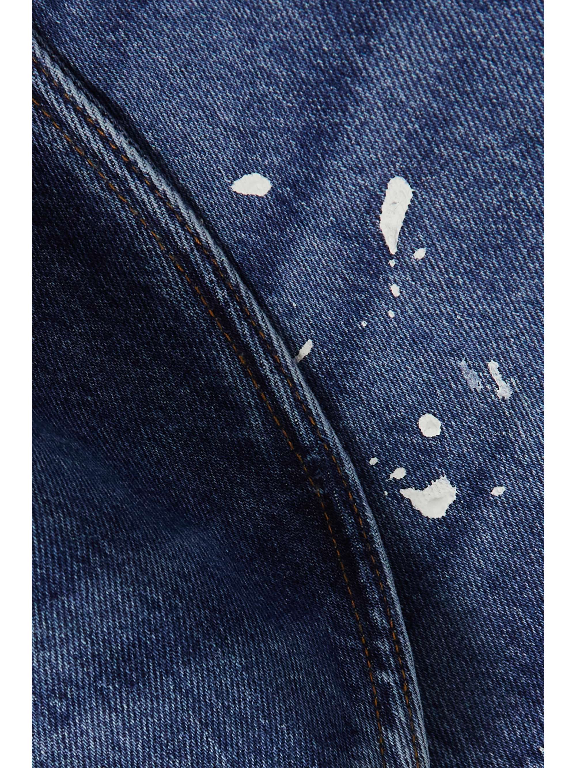 COPERNI Distressed denim mini wrap skirt