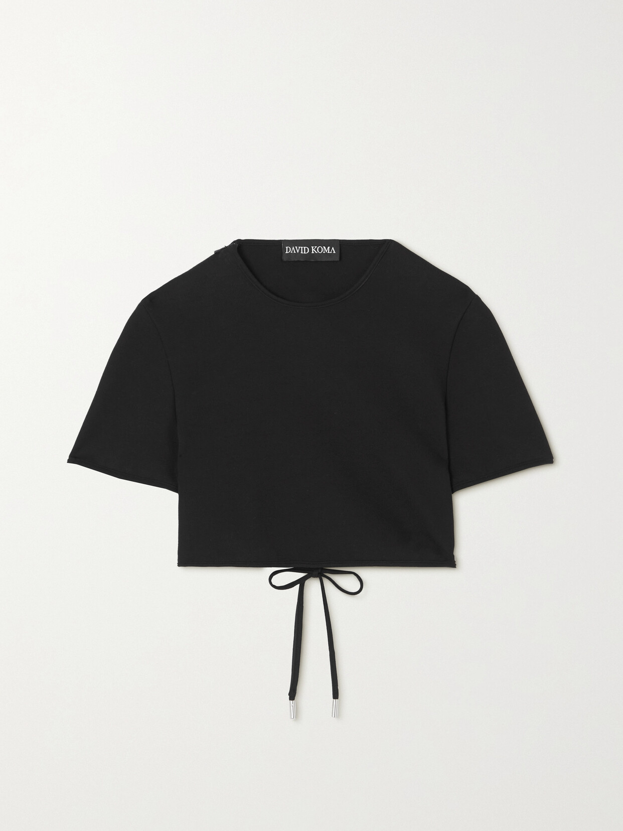 David Koma Cropped Cutout Jersey Top