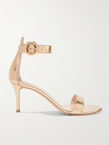 GIANVITO ROSSI Portofino 70 metallic leather sandals