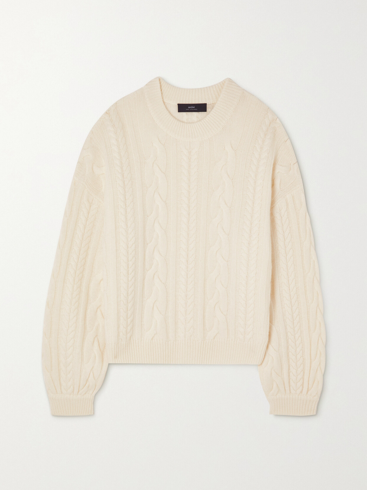 Arch4 Marina Cable-knit Cashmere Sweater In Ivory