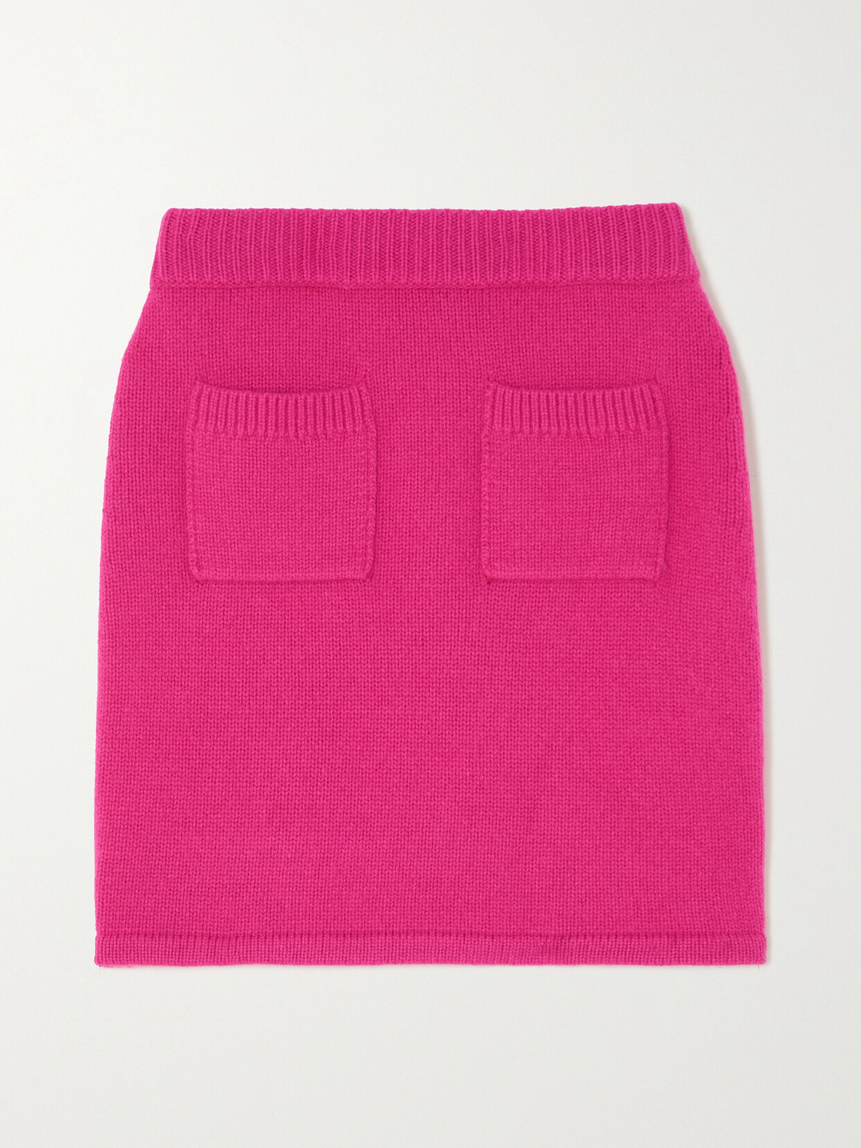 Arch4 Teresa Ribbed Cashmere Mini Skirt In Pink