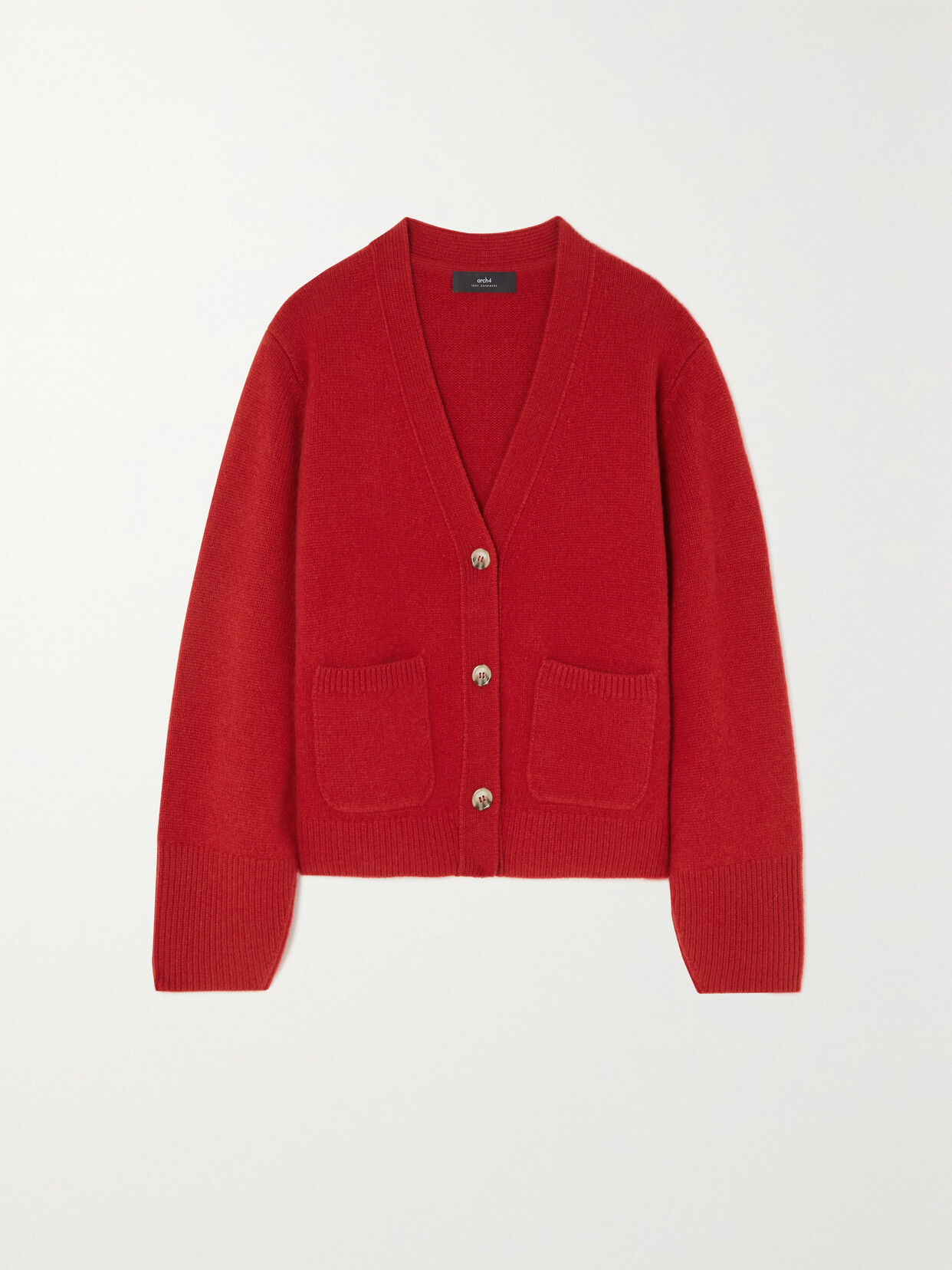 Arch4 + Net Sustain Janelle Cashmere Cardigan - Red