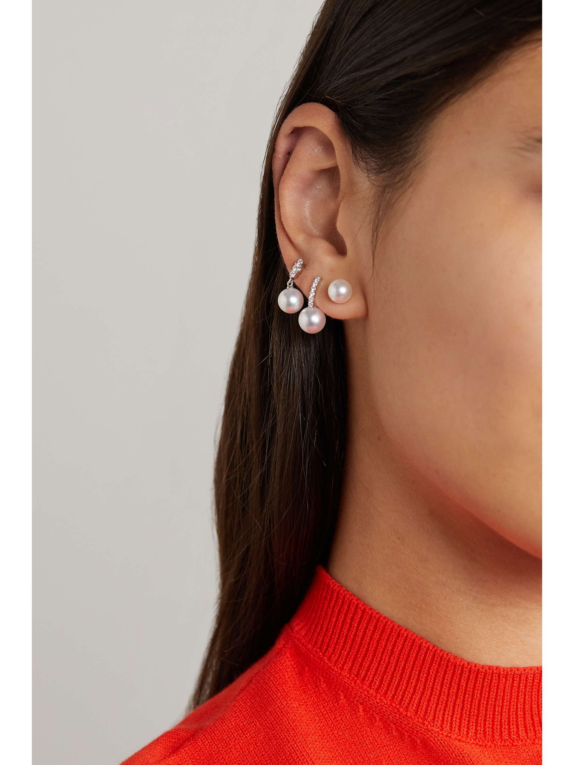 MIKIMOTO Ohrstecker aus 18 Karat Gold mit Perlen