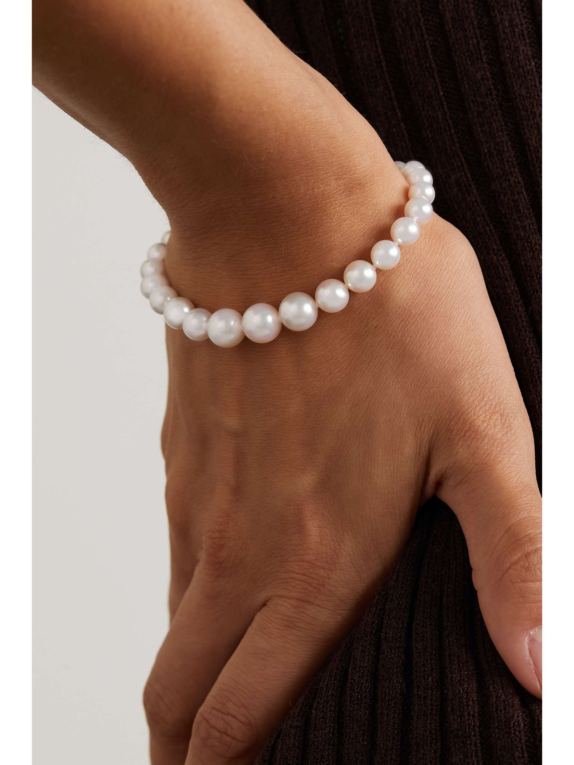 MIKIMOTO 18-karat white gold pearl bracelet