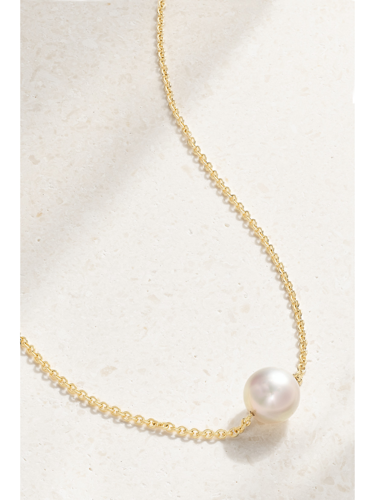 Mikimoto 18-karat Gold Pearl Necklace In White