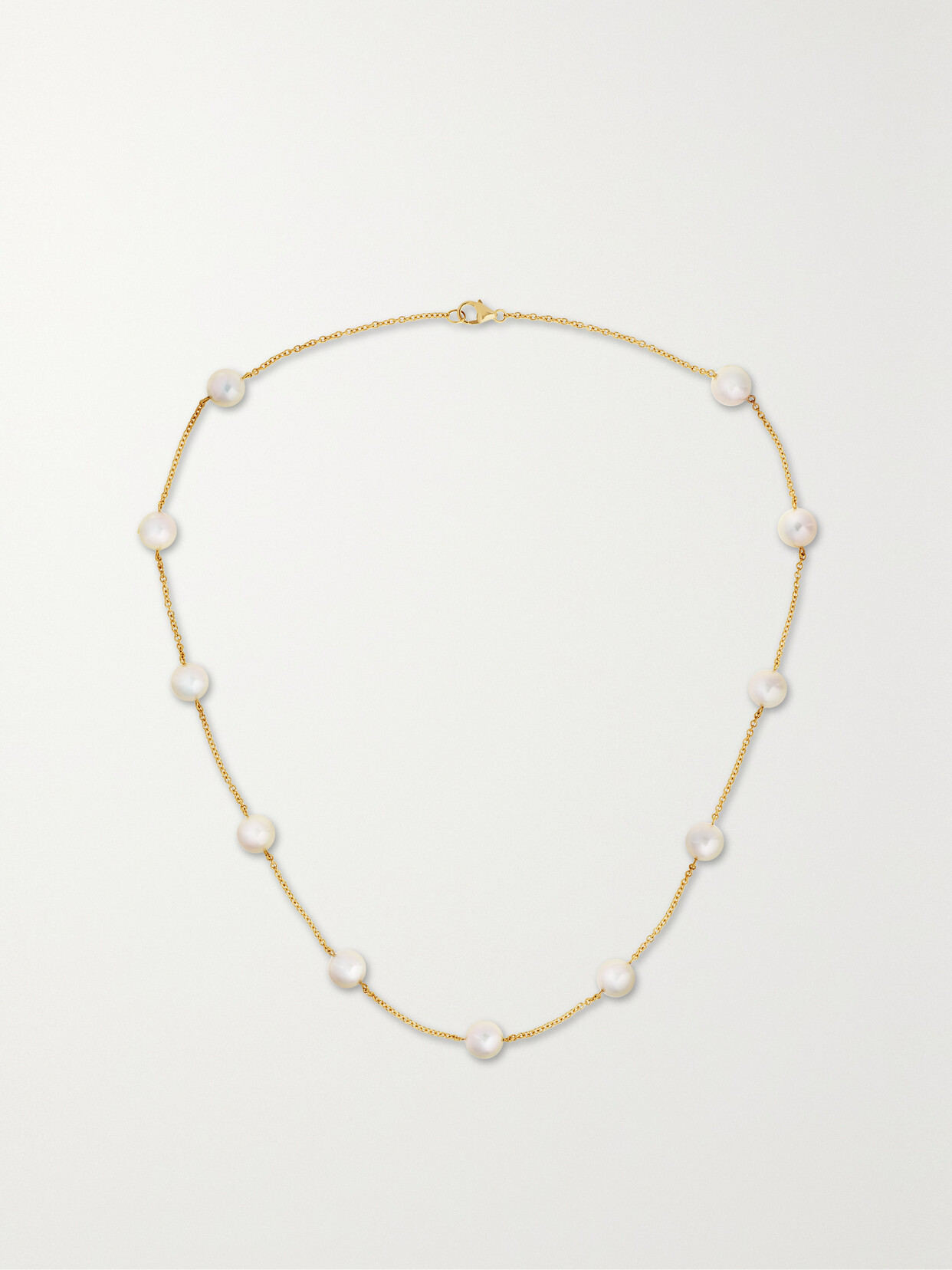 Mikimoto 18-karat Gold Pearl Necklace In White