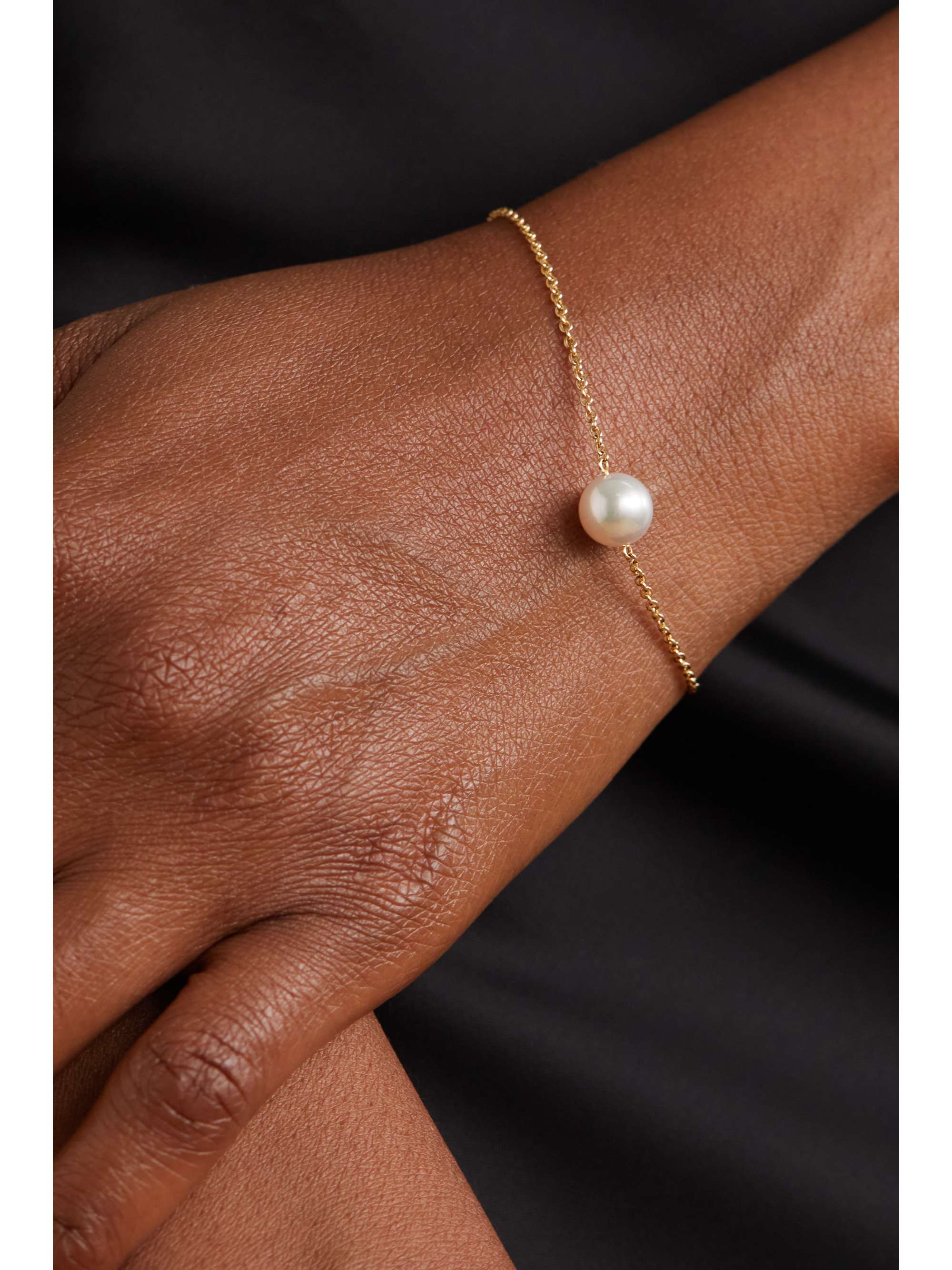 MIKIMOTO 18-karat gold pearl bracelet