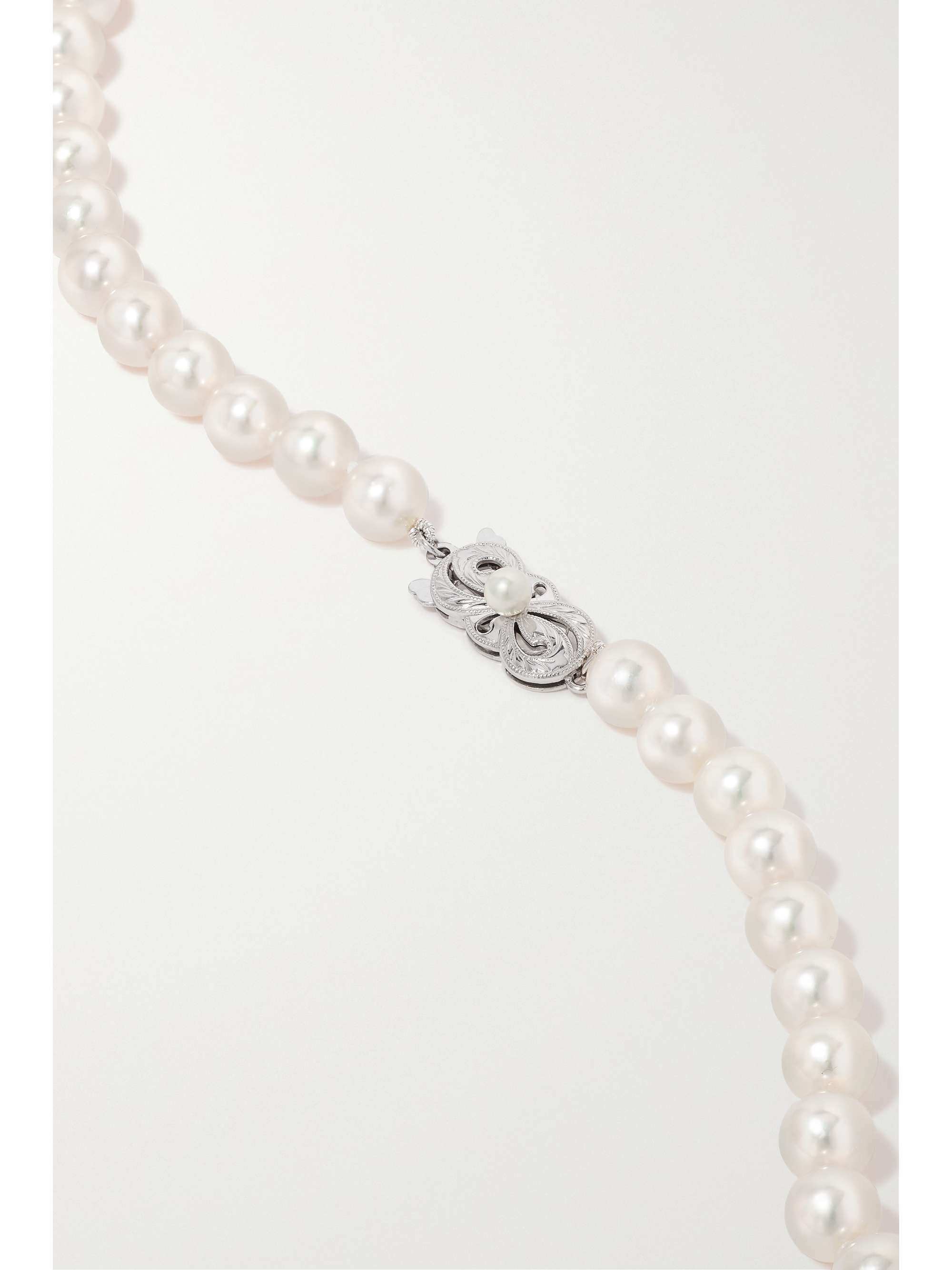 MIKIMOTO 18-karat white gold pearl necklace