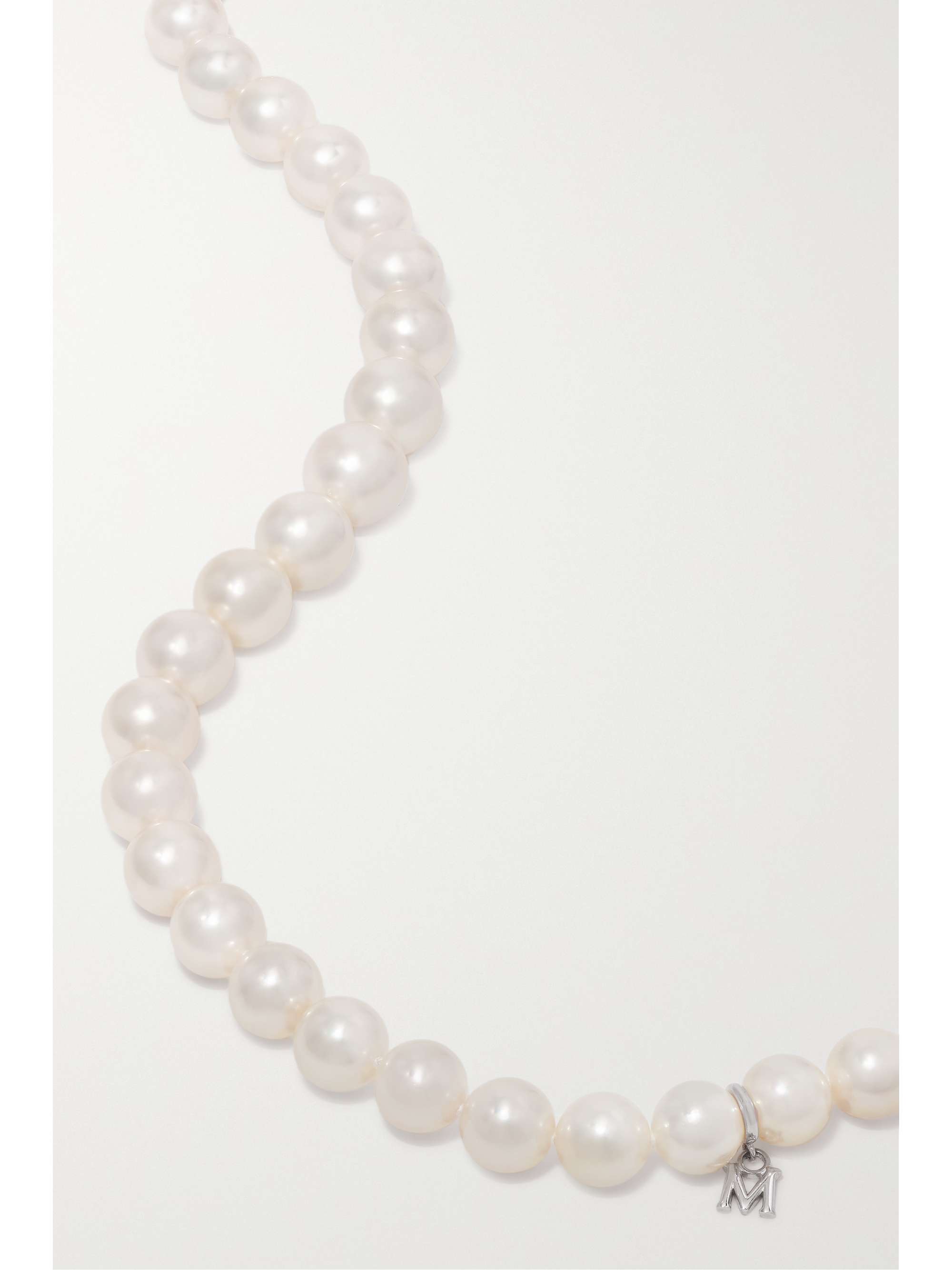 MIKIMOTO 18-karat white gold pearl necklace
