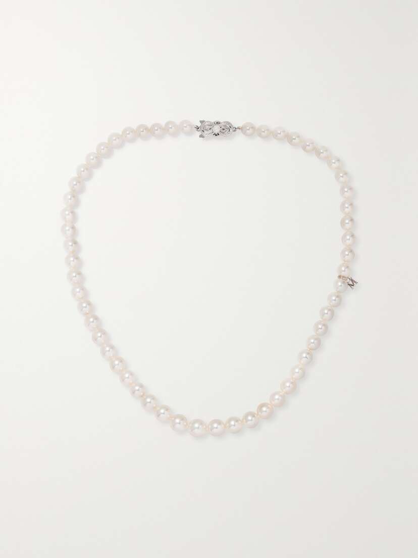 Mikimoto 18-karat White Gold Pearl Necklace