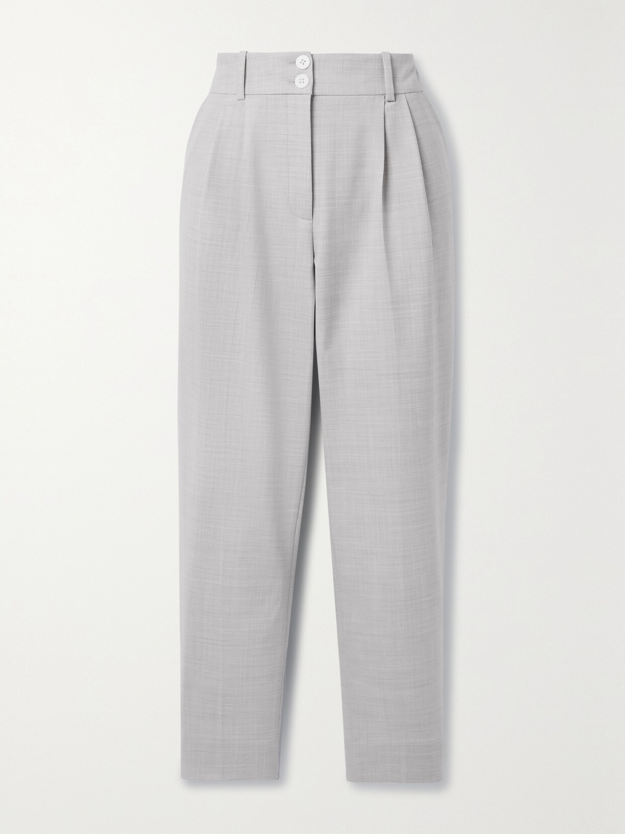 Cefinn - Tristan Tapered Wool-blend Twill Pants - Gray