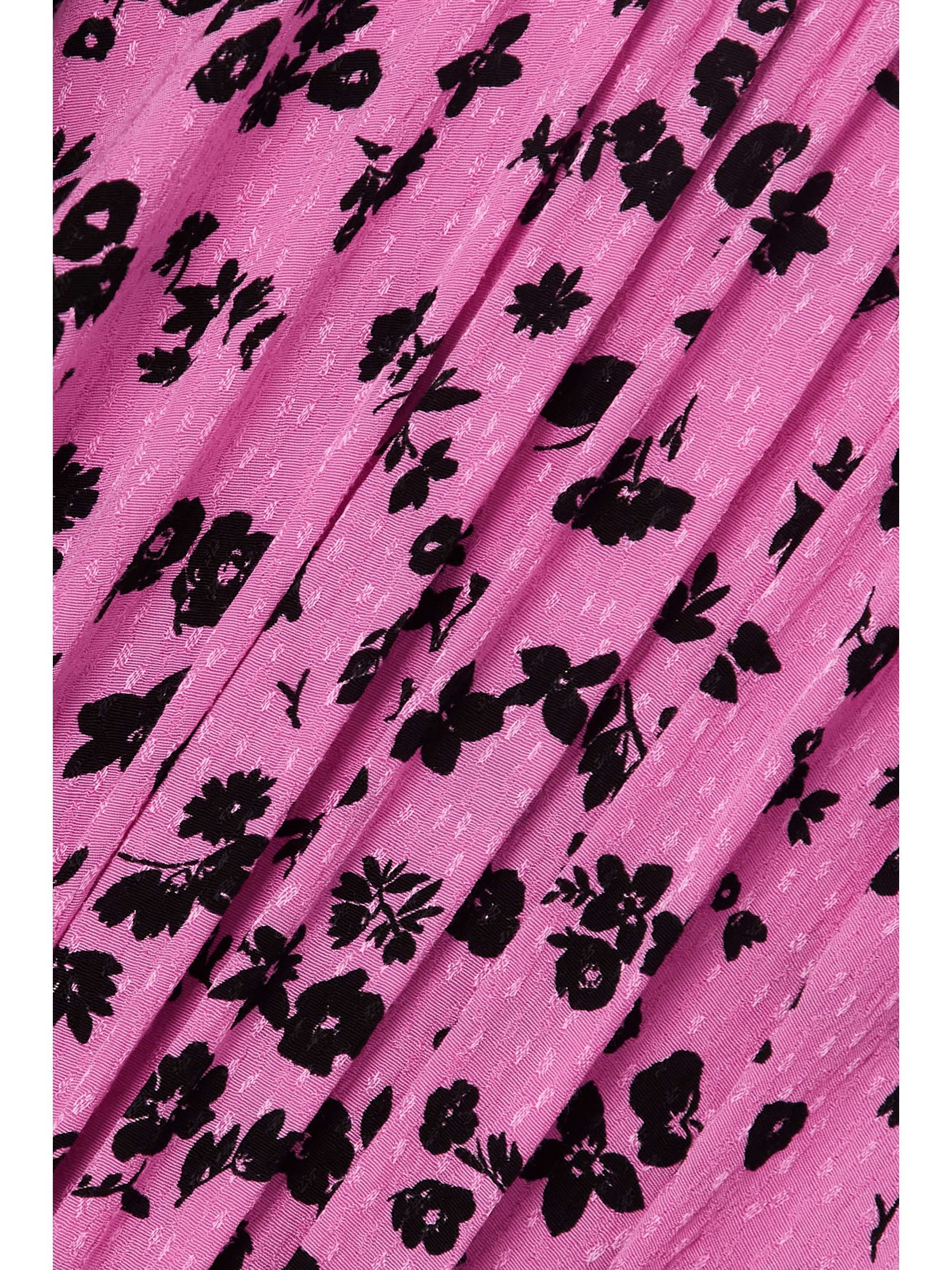 ROTATE BIRGER CHRISTENSEN Robe midi en jacquard à motif fleuri Noon