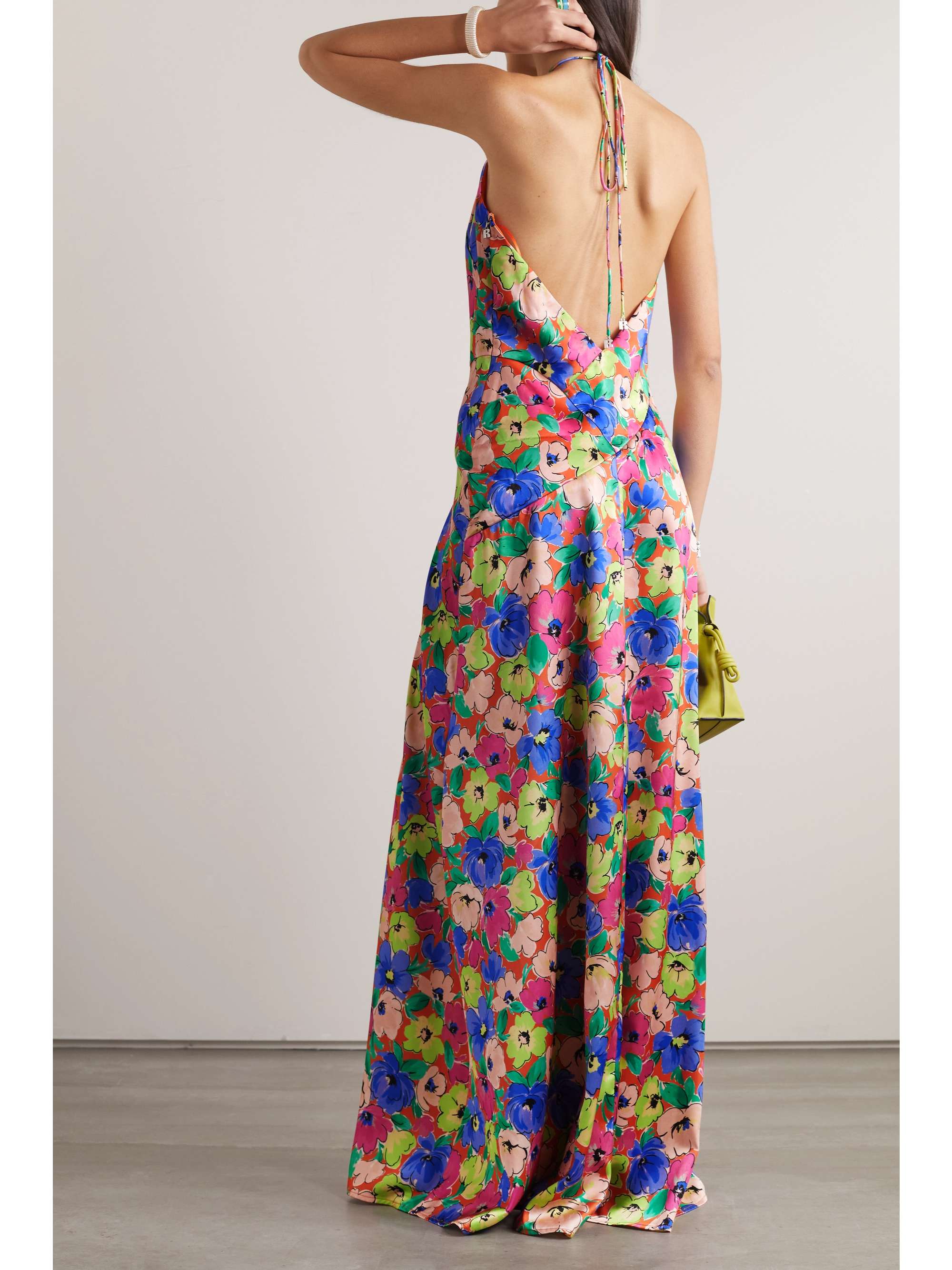 ROTATE BIRGER CHRISTENSEN Shalonda floral-print satin maxi dress