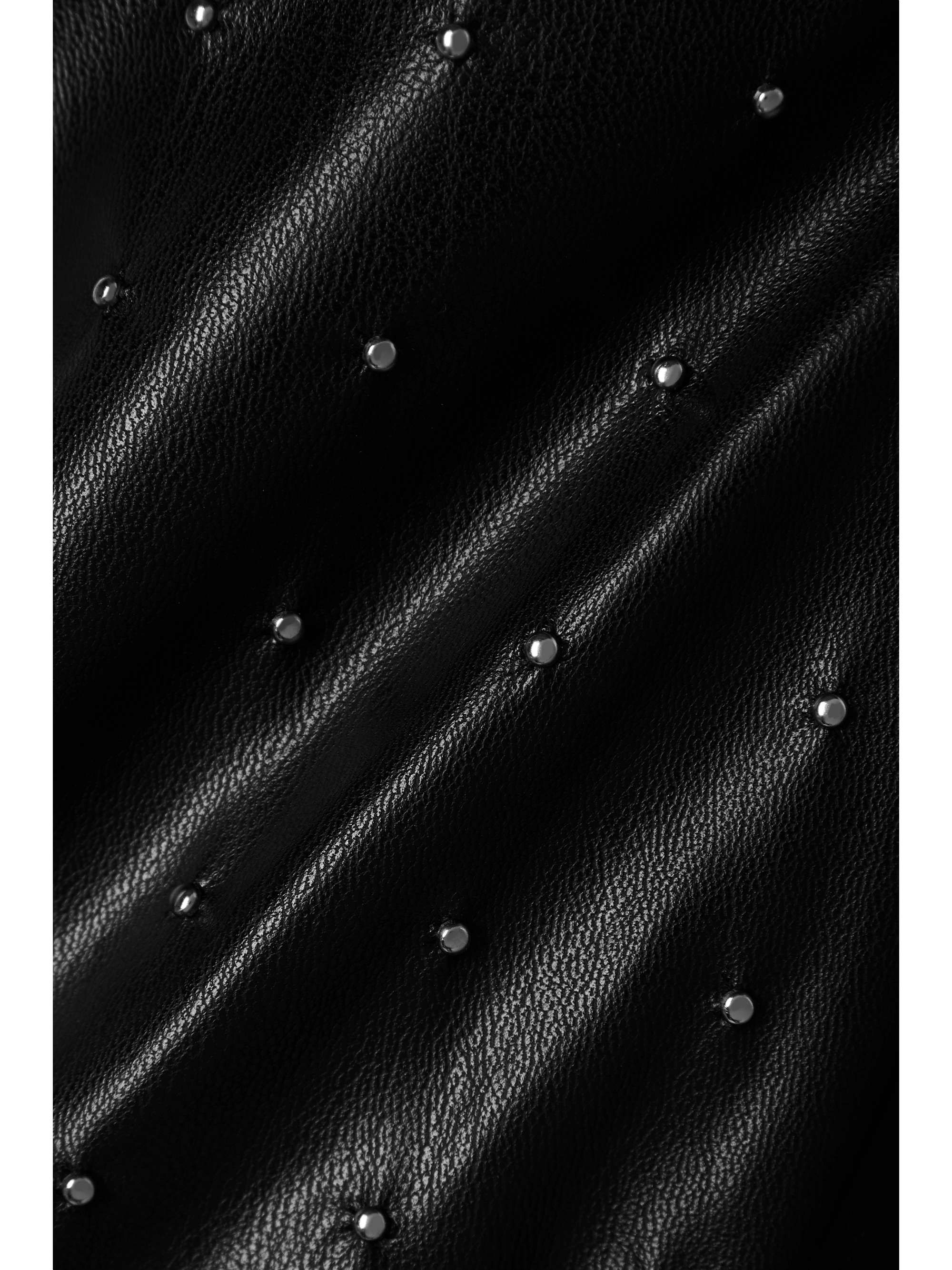 ROTATE BIRGER CHRISTENSEN Haut bustier à basque en cuir synthétique recyclé à clous