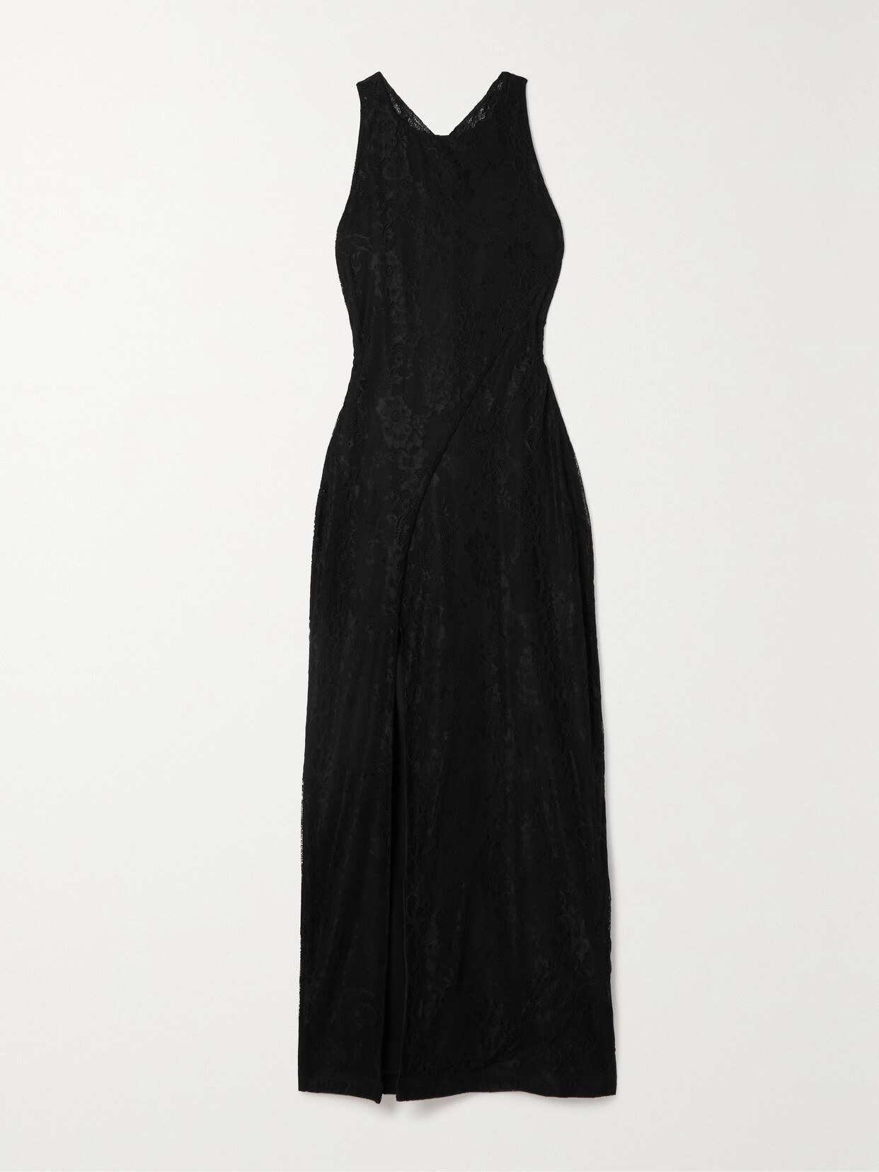 ROTATE Birger Christensen - Jaxy Open-back Stretch-lace Midi Dress - Black