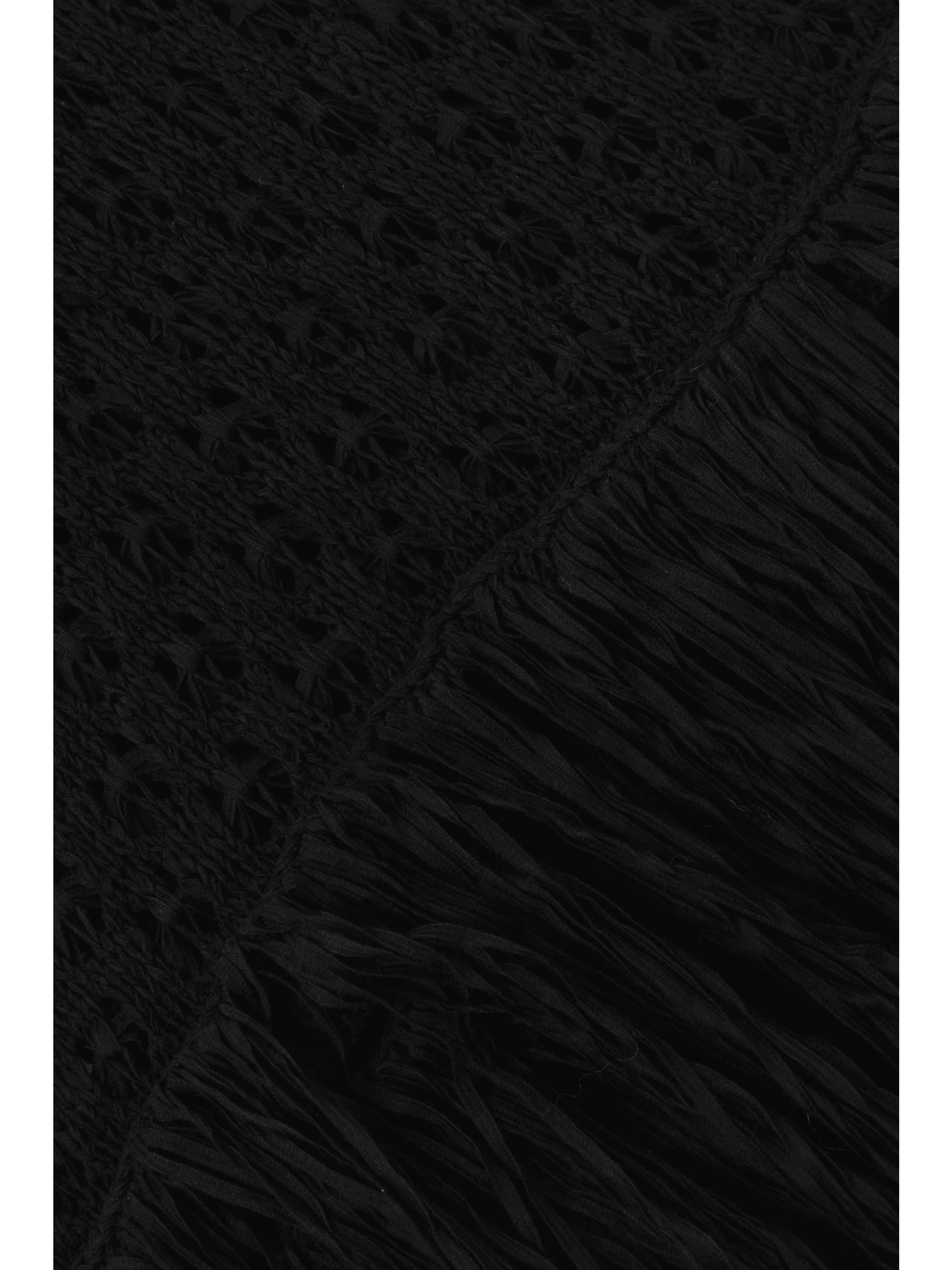 ROTATE BIRGER CHRISTENSEN Robe longue dos ouvert en coton biologique mélangé à franges Cille