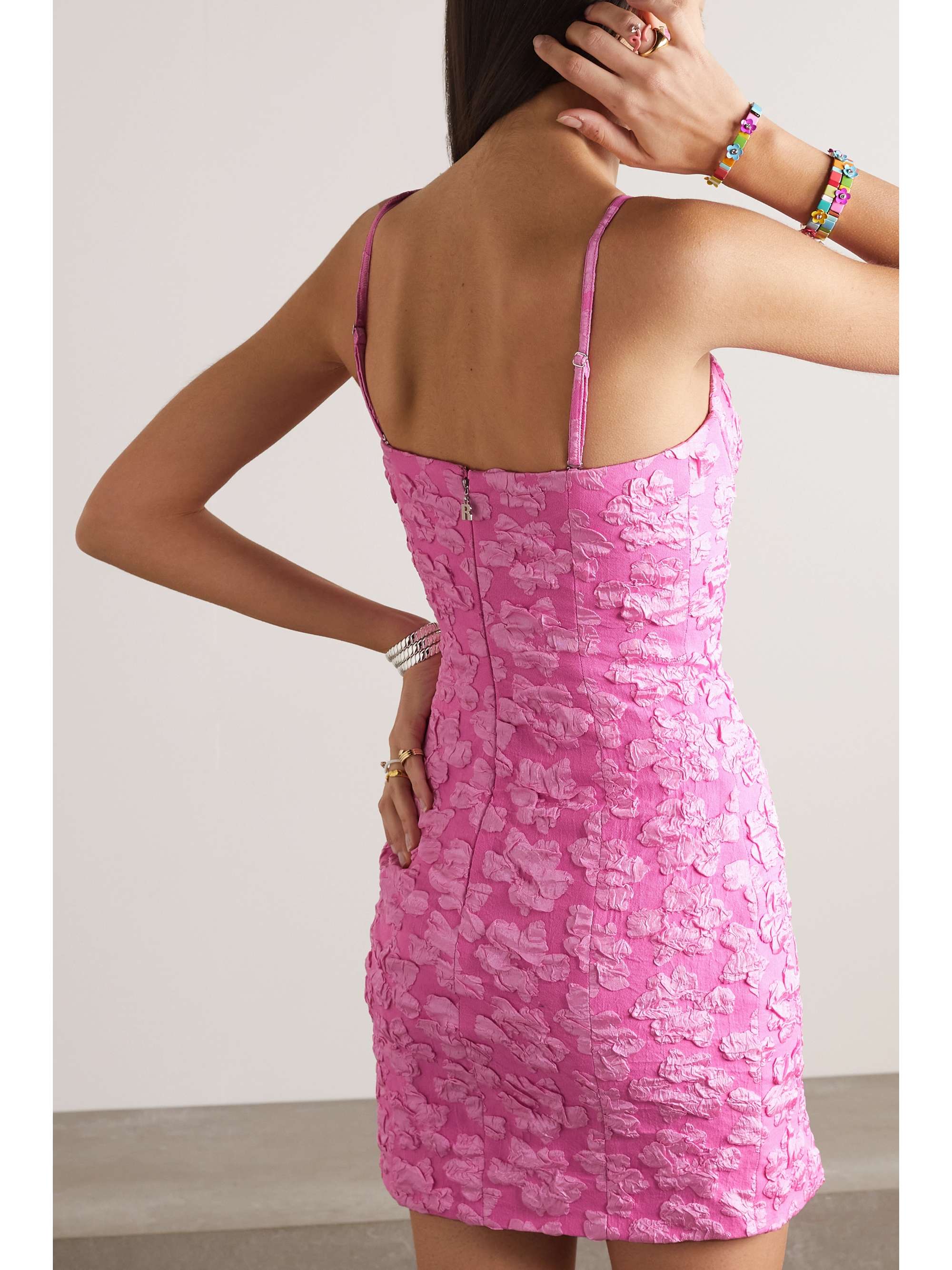 ROTATE BIRGER CHRISTENSEN Berta floral cloqué mini dress