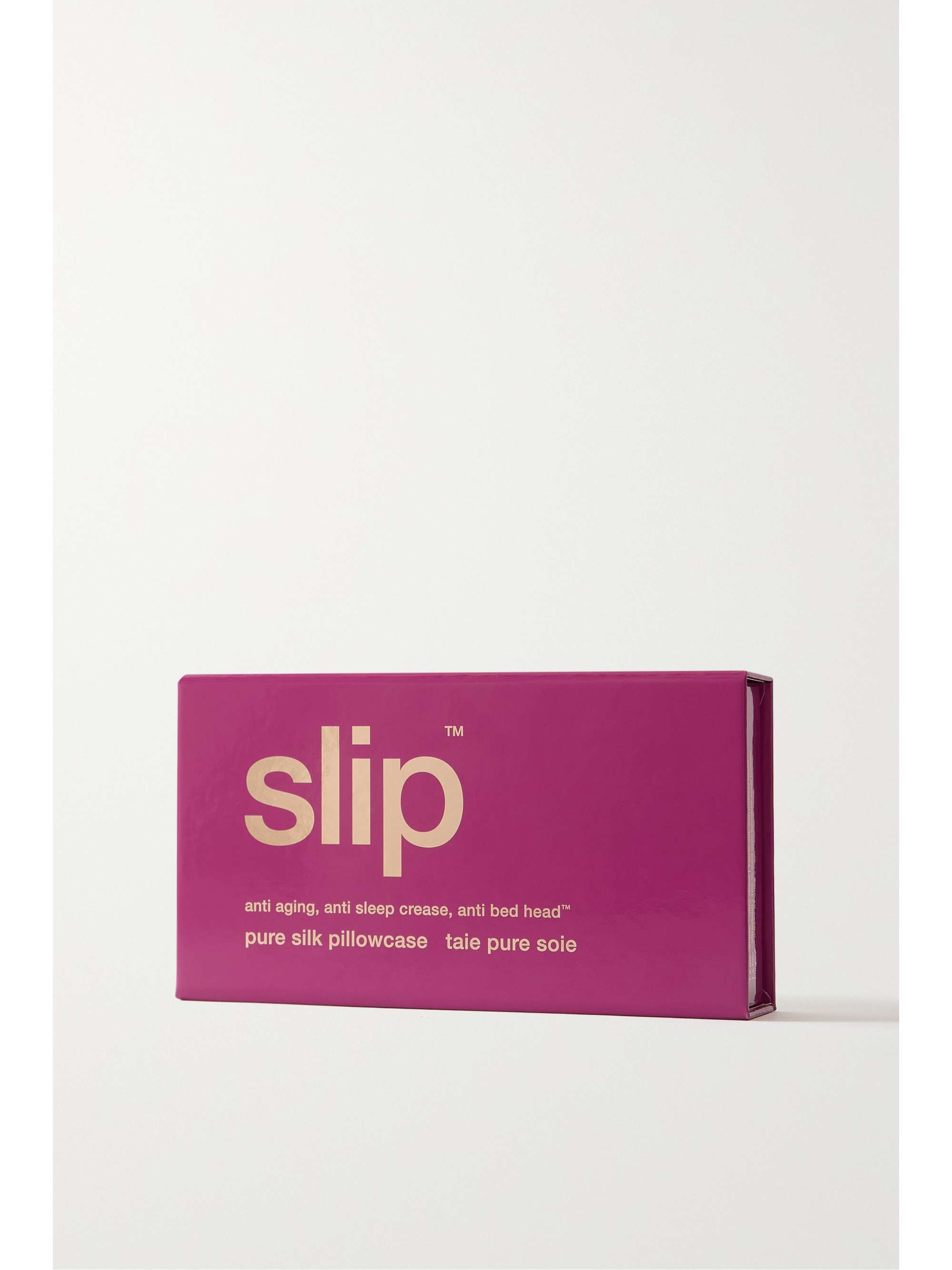 SLIP Embroidered silk king pillowcase